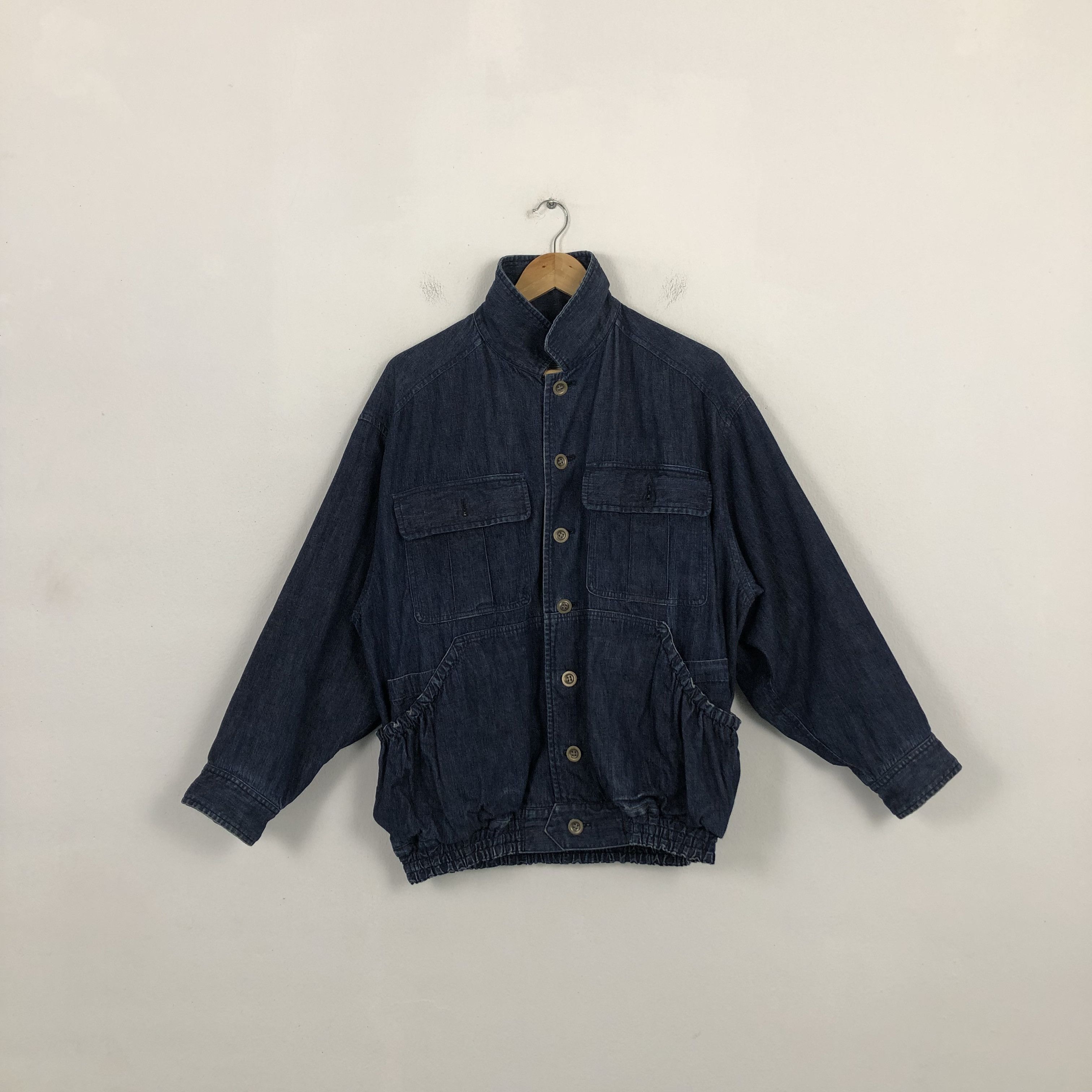 Issey Miyake × Tsumori Chisato × Vintage Vintage Chisato Tsumori Big Logo Denim Jacket Size US XXL / EU 58 / 5 - 5 Thumbnail