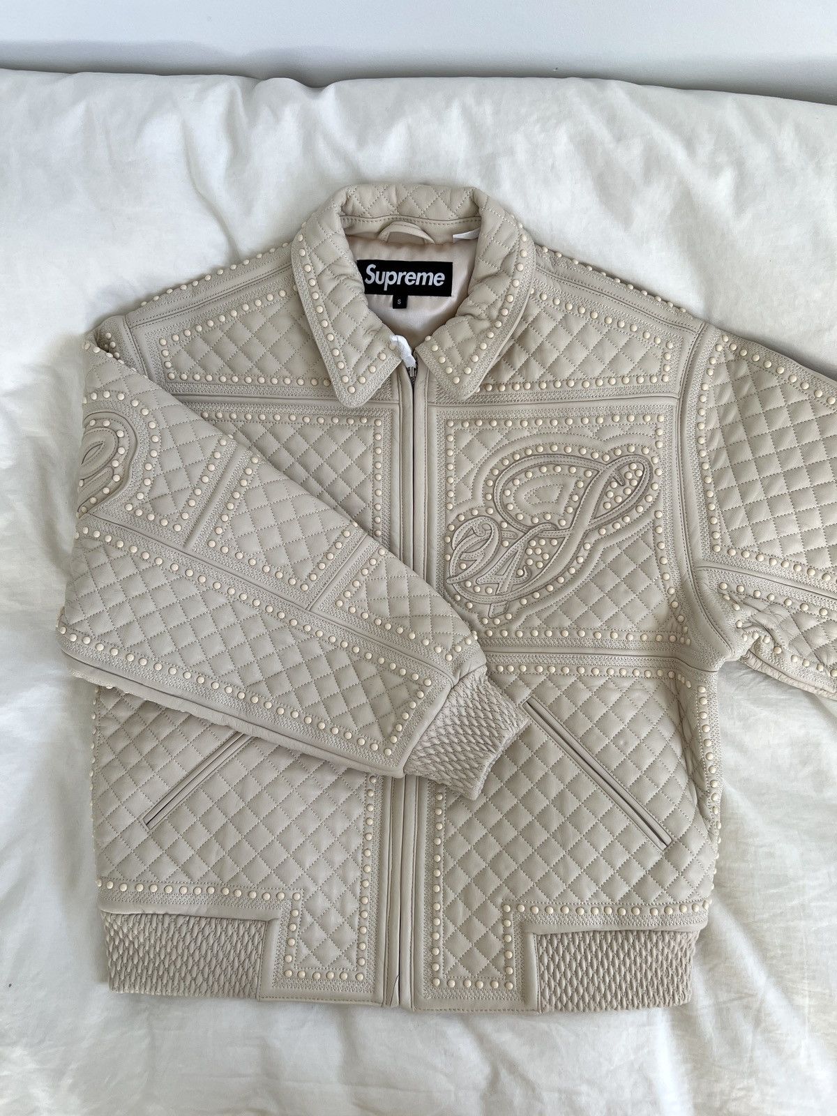 Supreme Supreme Studded Quilted Leather Jacket | Grailed