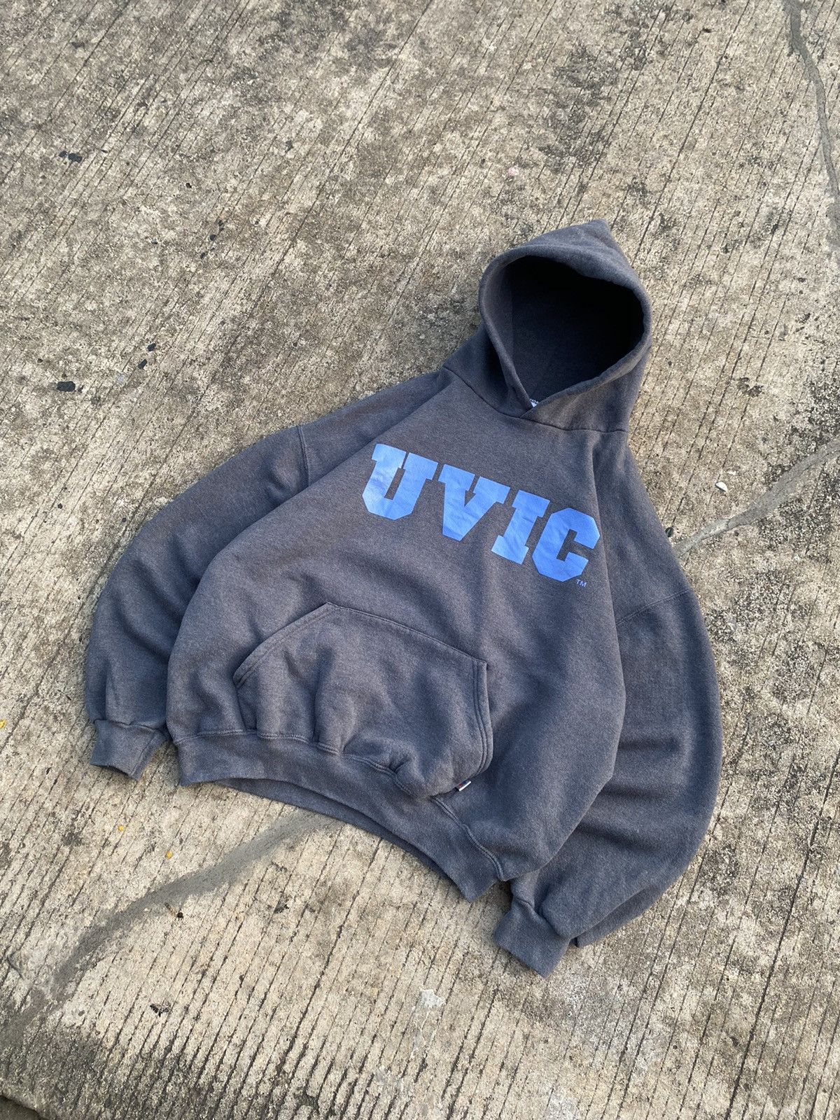 Russell Athletic 90's Boxy Russell Athletic Hoodie Gray Size US XL / EU 56 / 4 - 2 Thumbnail