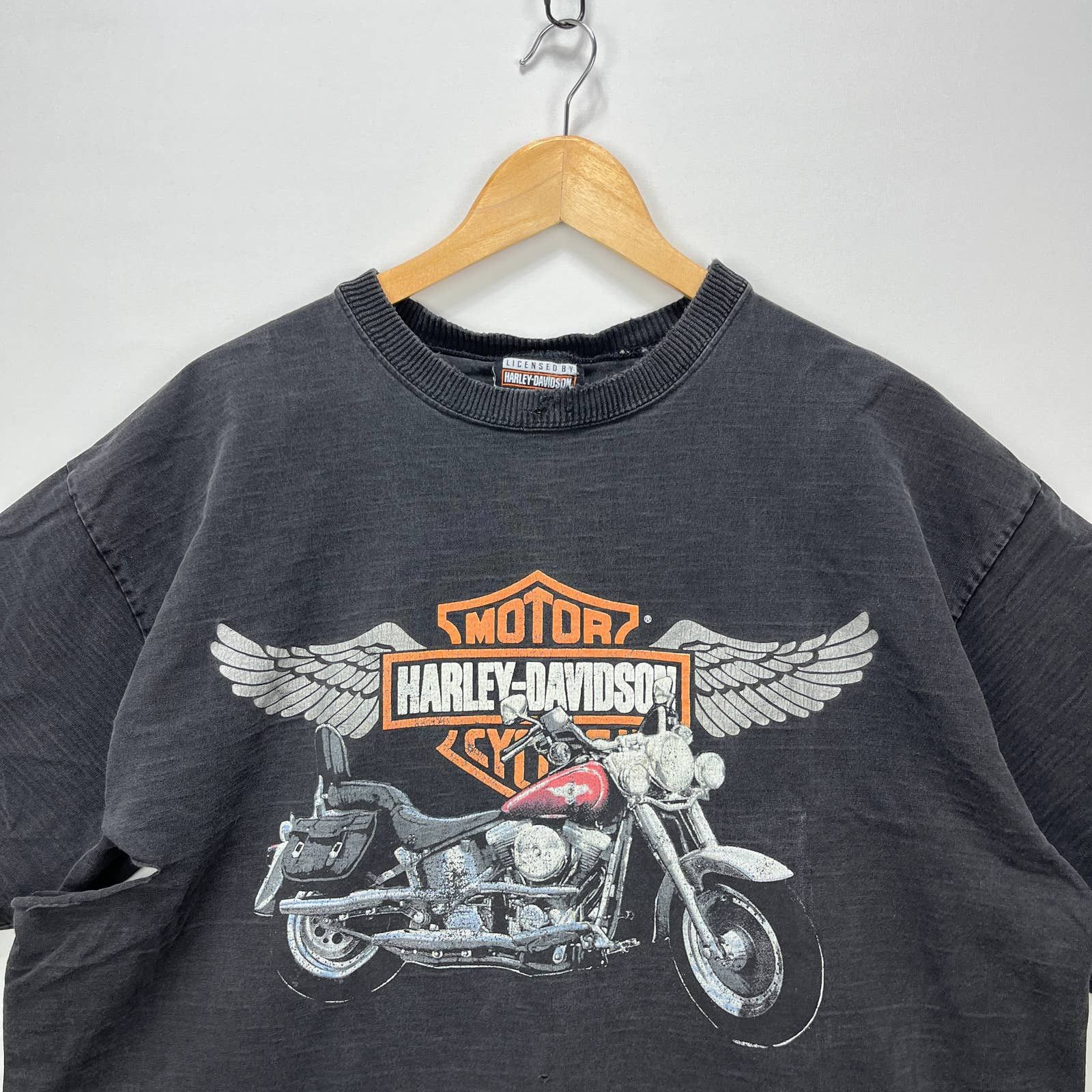 T-shirt Vintage Harley Davidson – Homme XL – Noir – Live To Ride – Madison