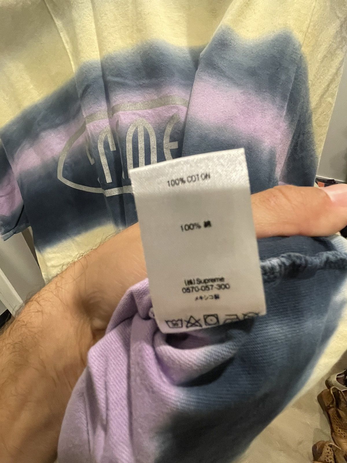 Supreme Supreme rainbow stripe tee Size US L / EU 52-54 / 3 - 4 Thumbnail