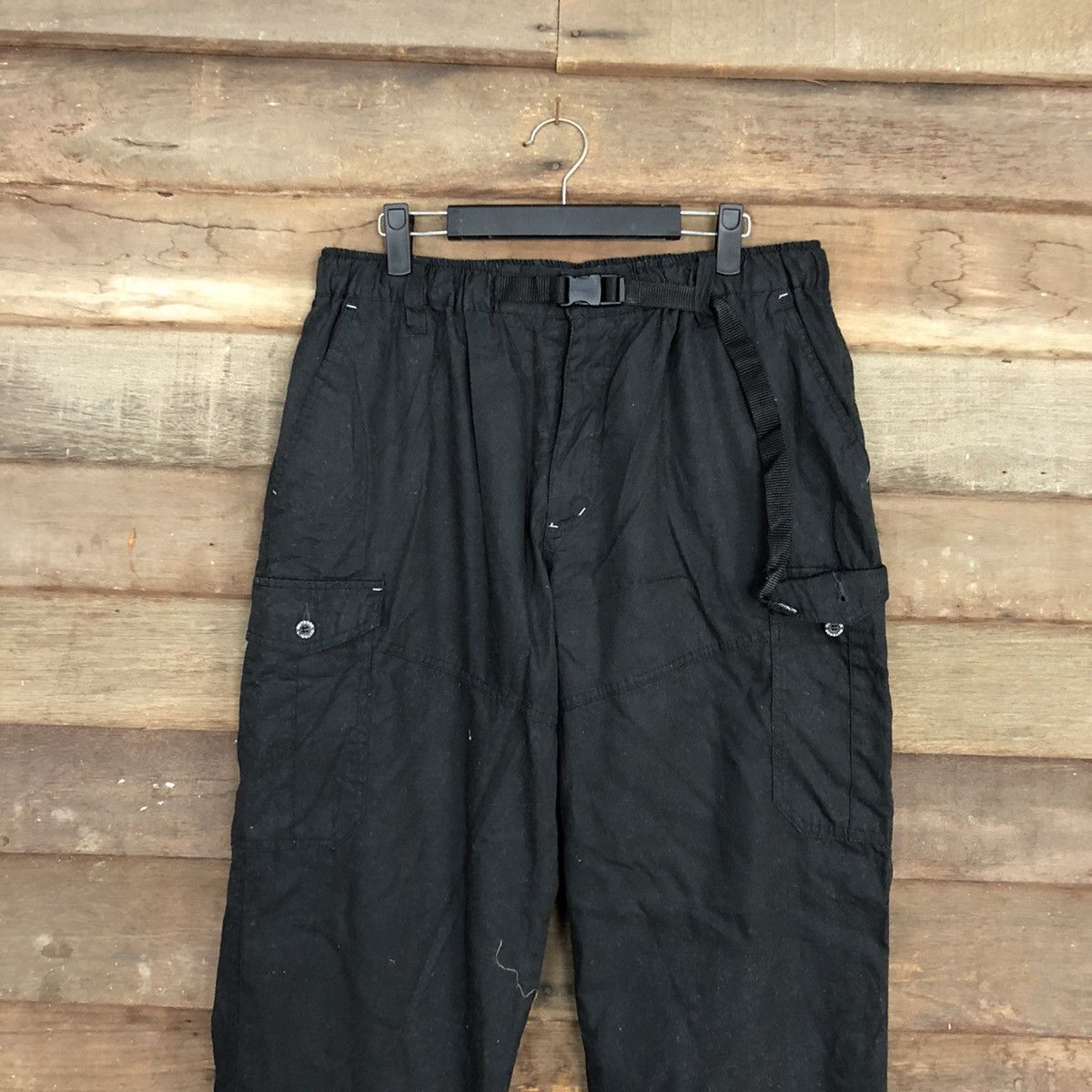 Japanese Brand Japanese Black Easy Cargo Pants #0544 Size US 30 / EU 46 - 2 Thumbnail