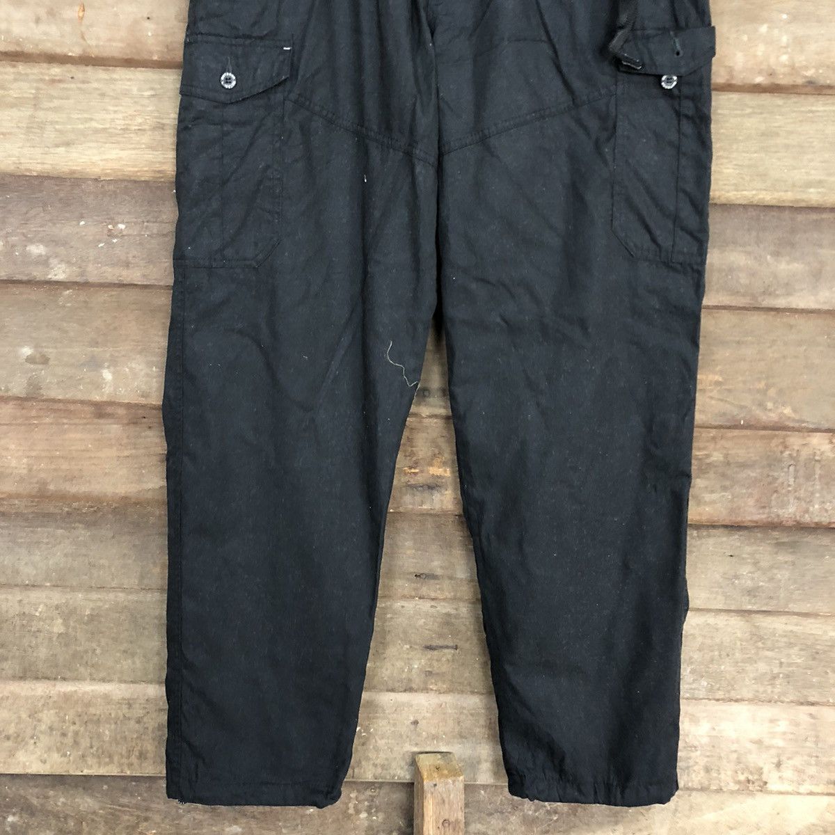 Japanese Brand Japanese Black Easy Cargo Pants #0544 Size US 30 / EU 46 - 3 Thumbnail