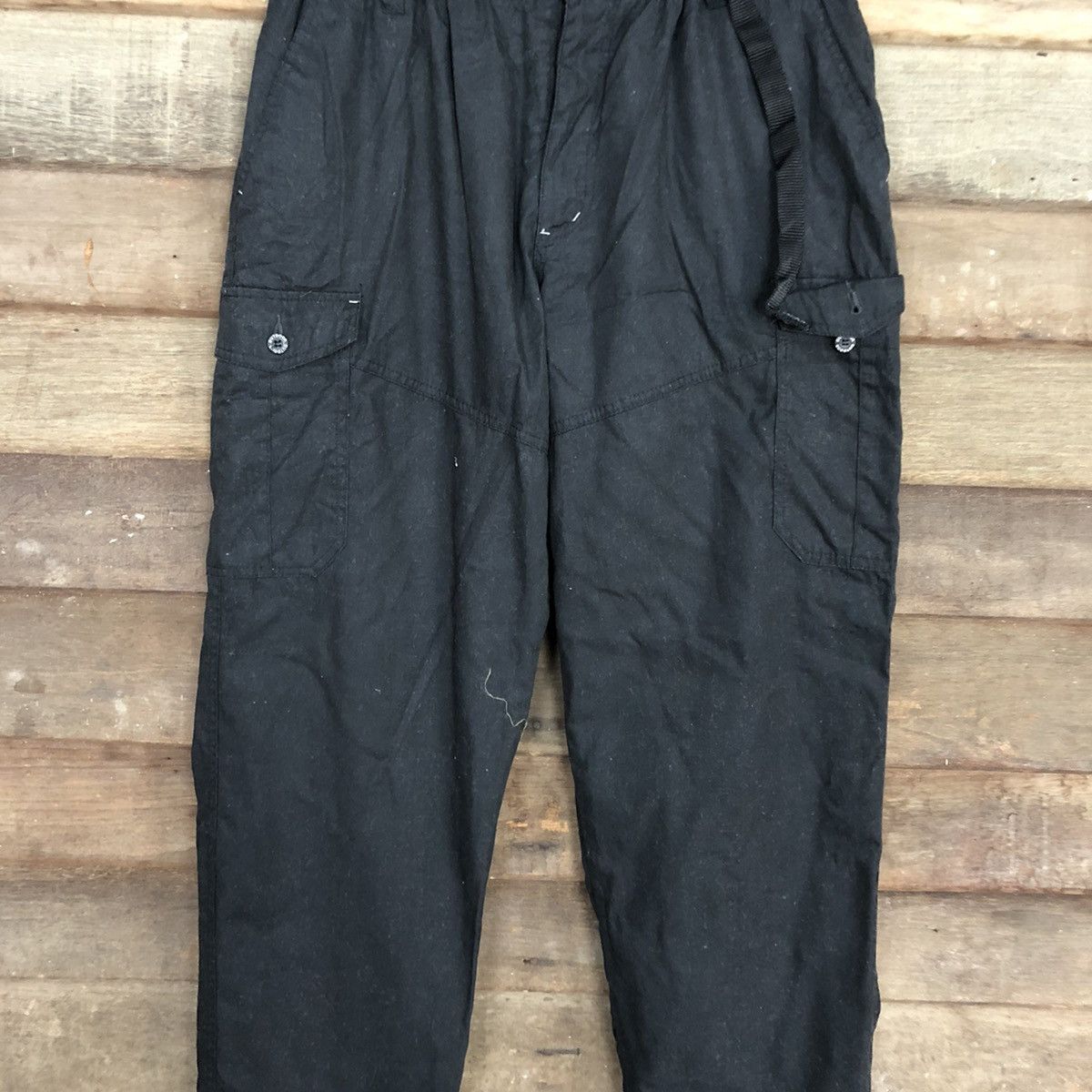 Japanese Brand Japanese Black Easy Cargo Pants #0544 Size US 30 / EU 46 - 4 Thumbnail