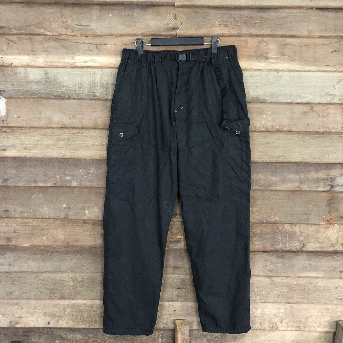 Japanese Brand Japanese Black Easy Cargo Pants #0544 Size US 30 / EU 46 - 1 Thumbnail