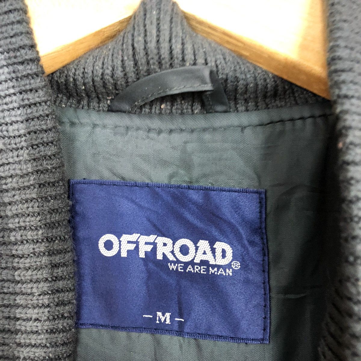 Japanese Brand Offroad Dark Grey Wool Varsity Jacket #0548 Size US M / EU 48-50 / 2 - 11 Thumbnail