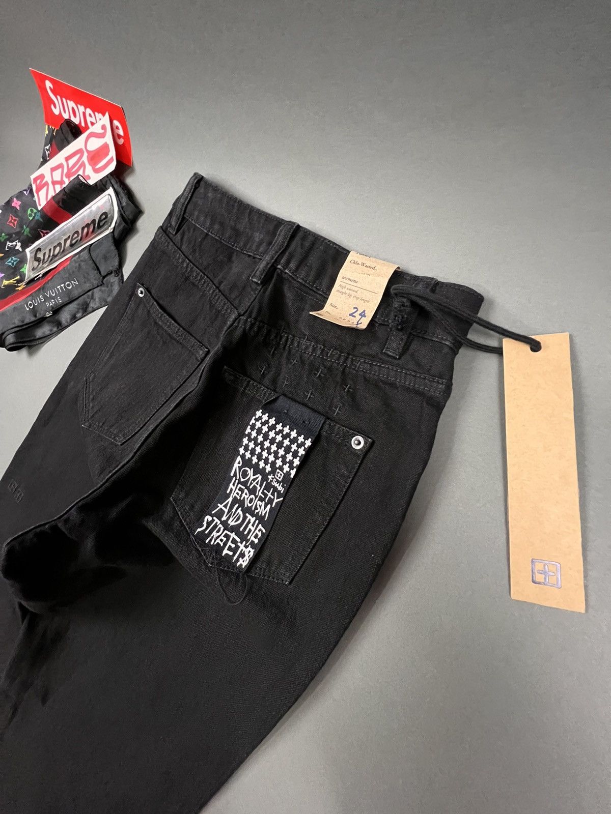 Ksubi ksubi Chlo Wasted High Waisted Loose Fit Crispy Black Denim Size 24" / US 00 / IT 34 - 8 Thumbnail