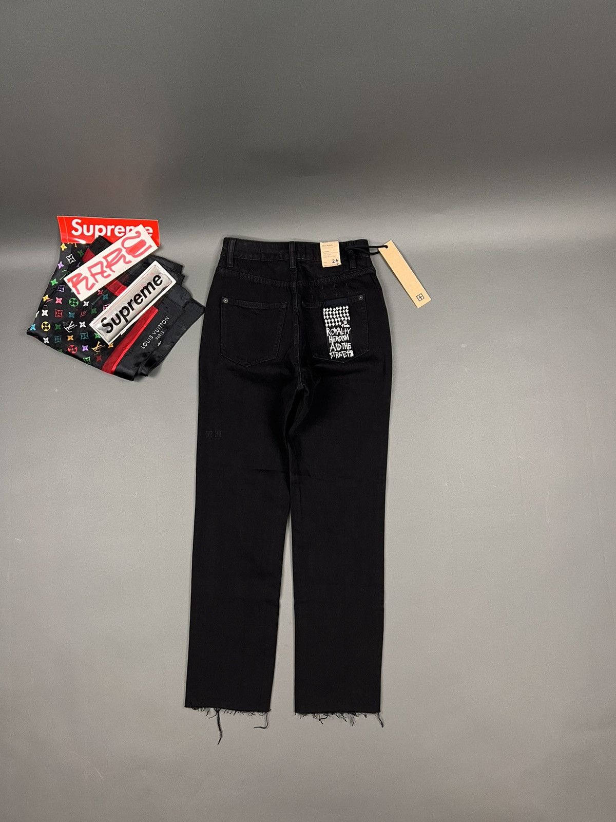 Ksubi ksubi Chlo Wasted High Waisted Loose Fit Crispy Black Denim Size 24" / US 00 / IT 34 - 2 Thumbnail