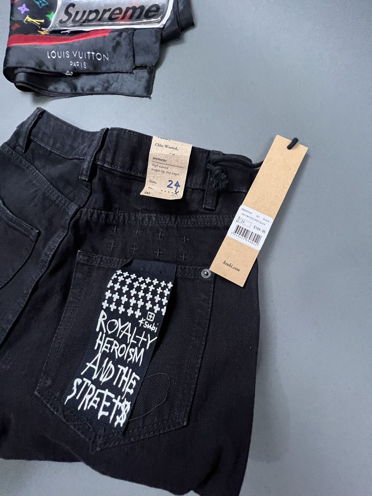 Ksubi ksubi Chlo Wasted High Waisted Loose Fit Crispy Black Denim Size 24" / US 00 / IT 34 - 7 Thumbnail