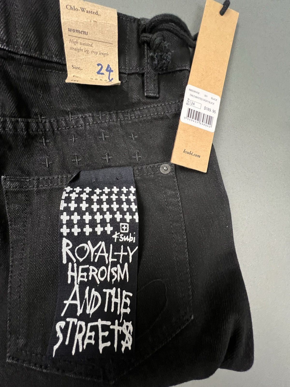 Ksubi ksubi Chlo Wasted High Waisted Loose Fit Crispy Black Denim Size 24" / US 00 / IT 34 - 10 Thumbnail