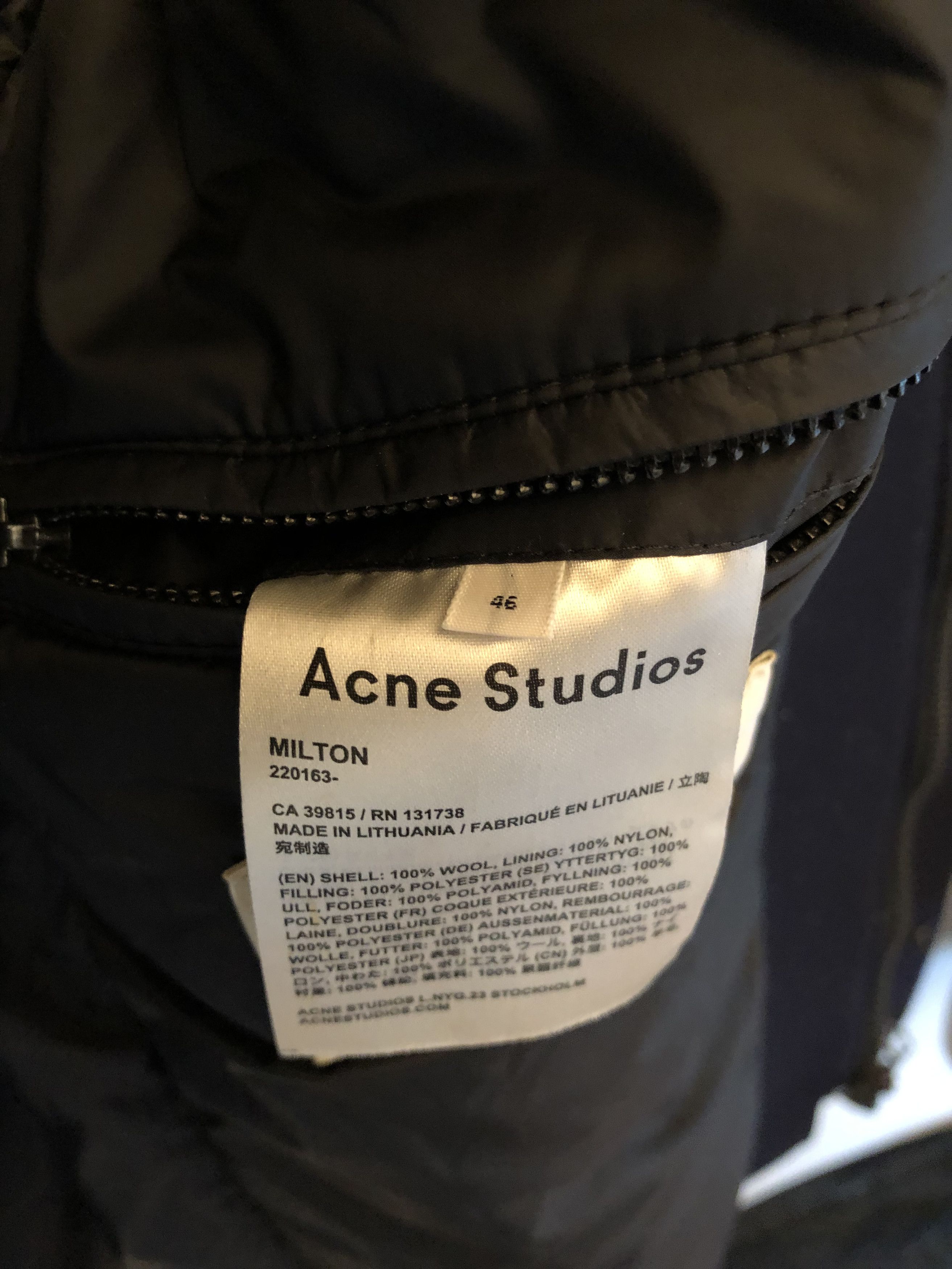 Acne Studios 46/S - Wool Milton Jacket - Navy Size US S / EU 44-46 / 1 - 17 Thumbnail