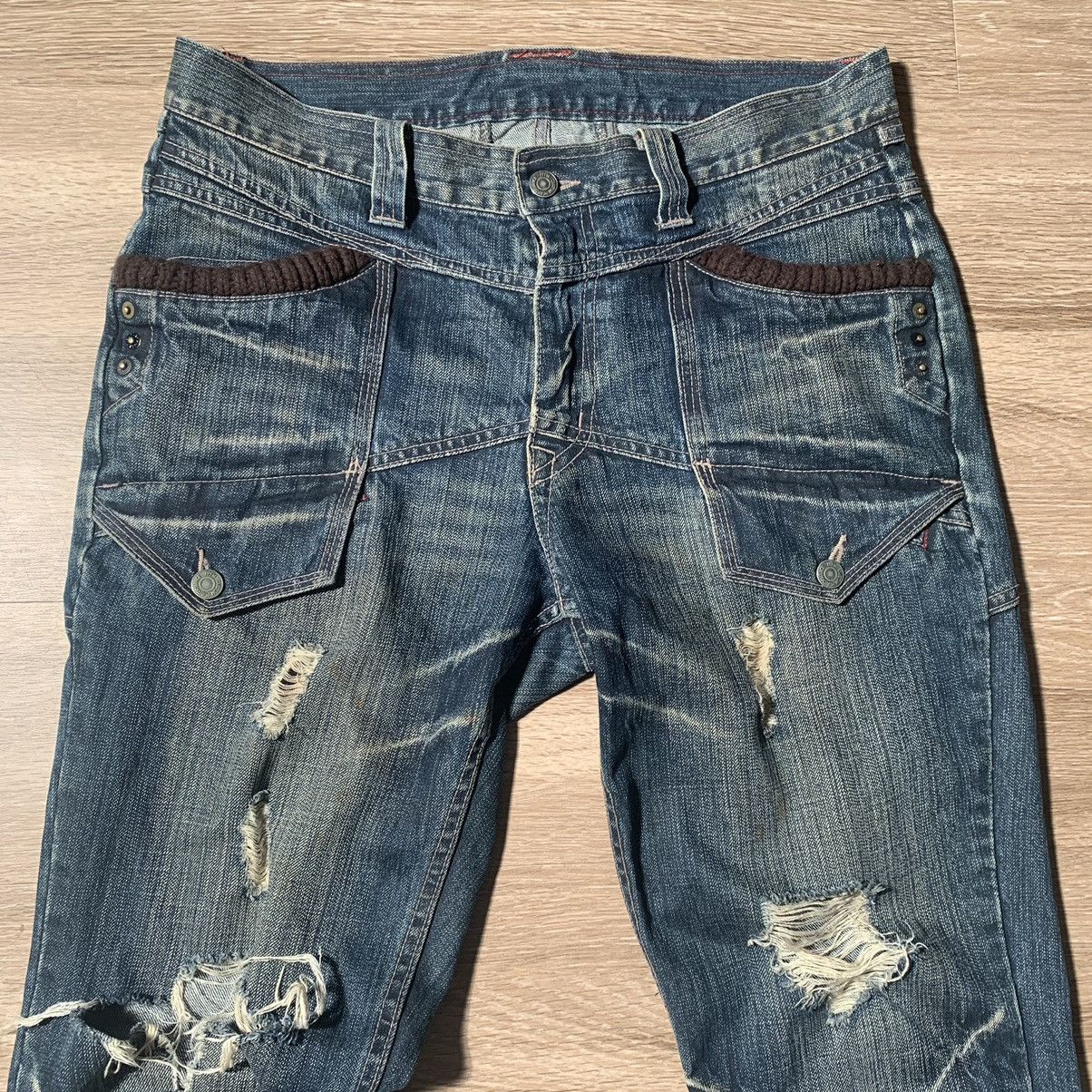Japanese Brand × PPFM Ppfm dark wash sweater jeans Size US 33 - 3 Thumbnail