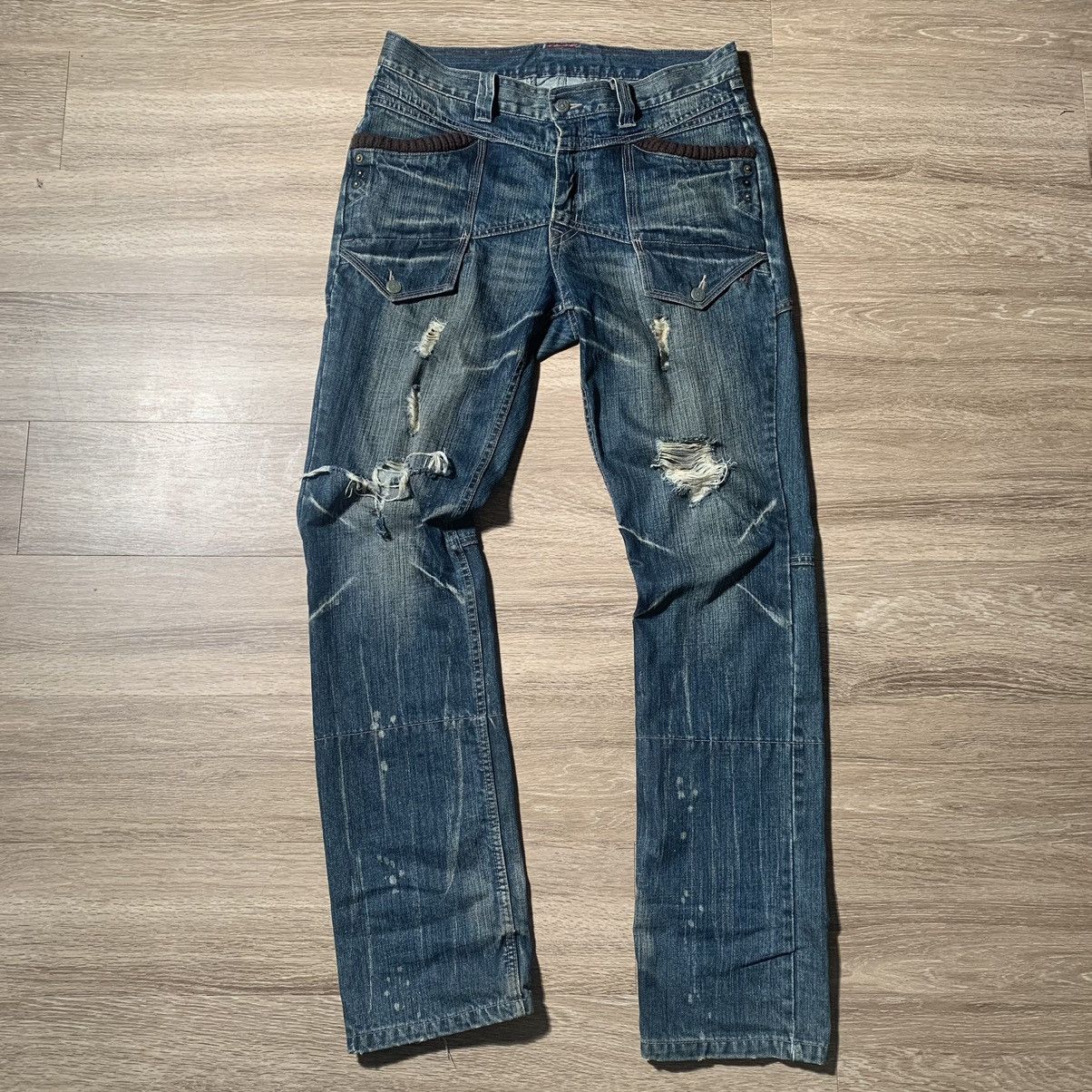 Japanese Brand × PPFM Ppfm dark wash sweater jeans Size US 33 - 1 Thumbnail
