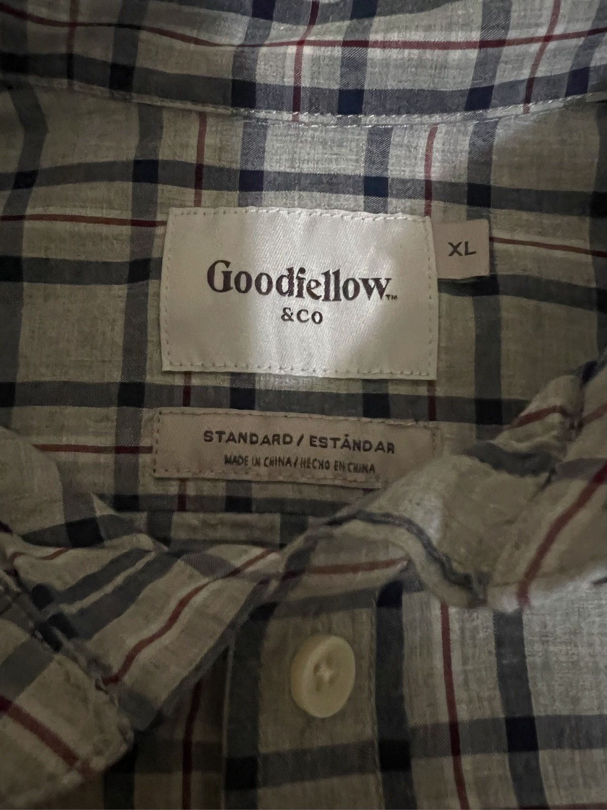 Target Basics Lightweight Flannel Button-Down polo Shirt Goodfellow & Co Size US XL / EU 56 / 4 - 4 Thumbnail