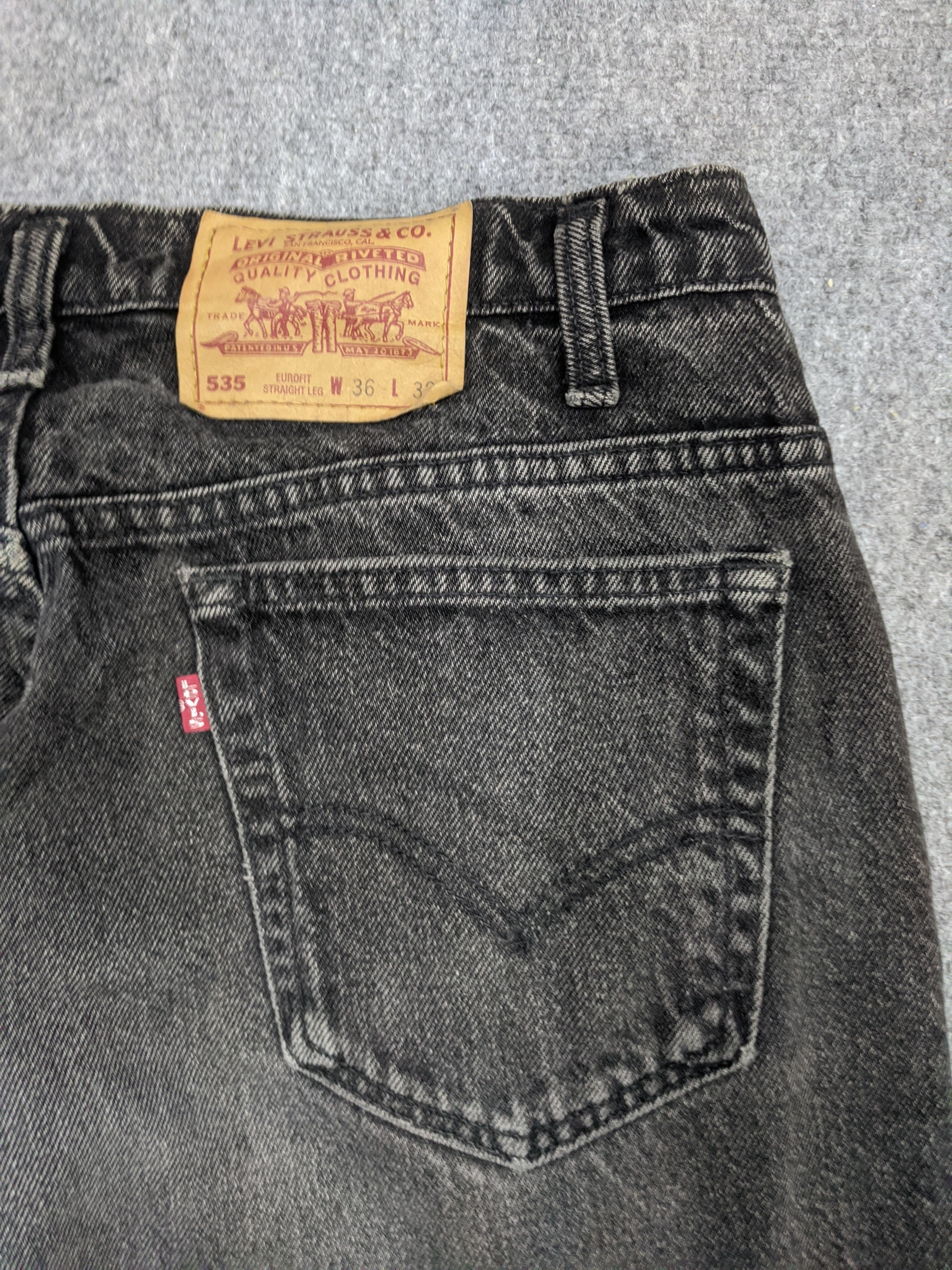 Levi's Vintage 80s Levis 535 Faded Black Jeans DP0779 Size US 36 / EU 52 - 12 Thumbnail
