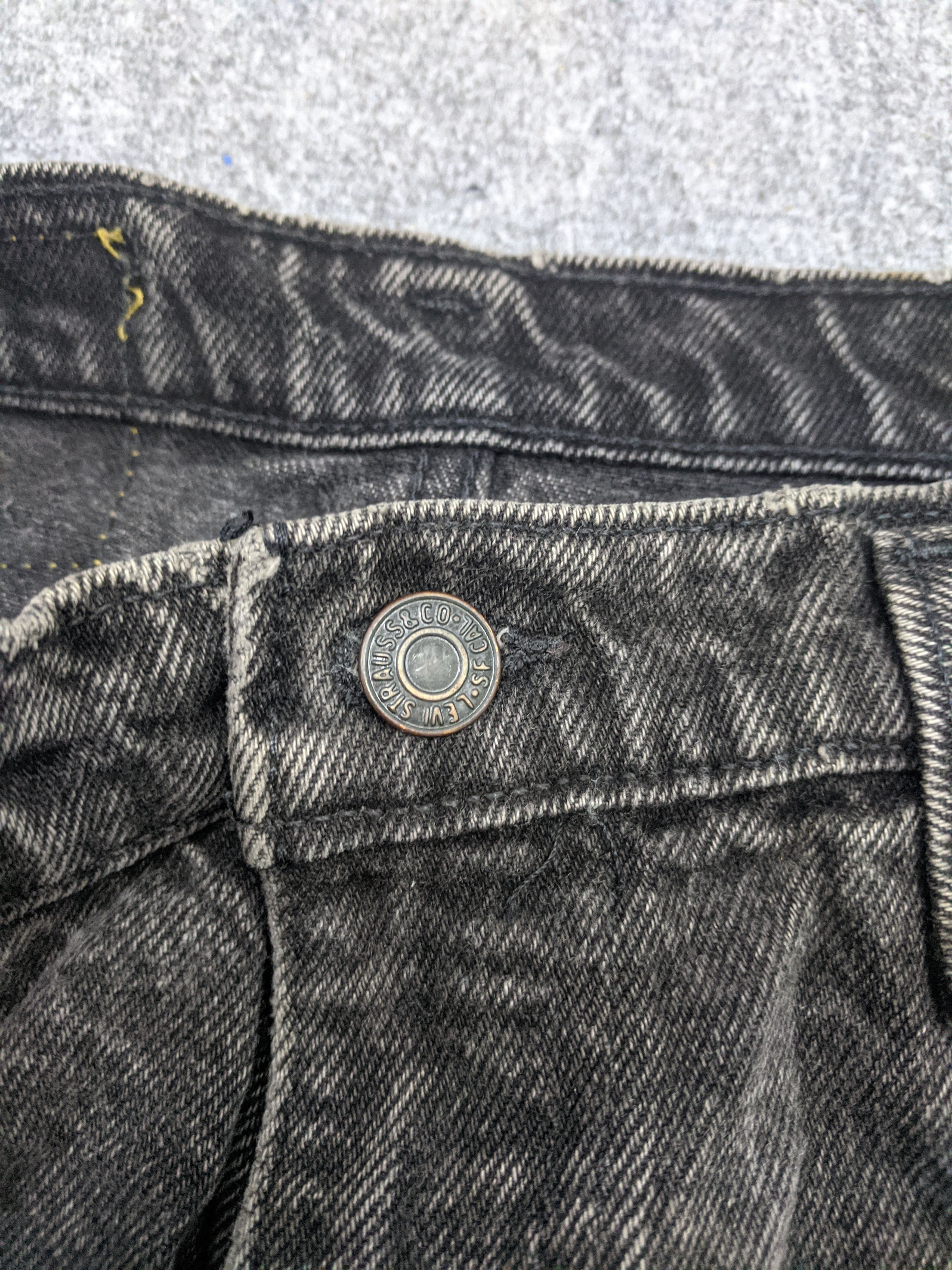 Levi's Vintage 80s Levis 535 Faded Black Jeans DP0779 Size US 36 / EU 52 - 9 Thumbnail