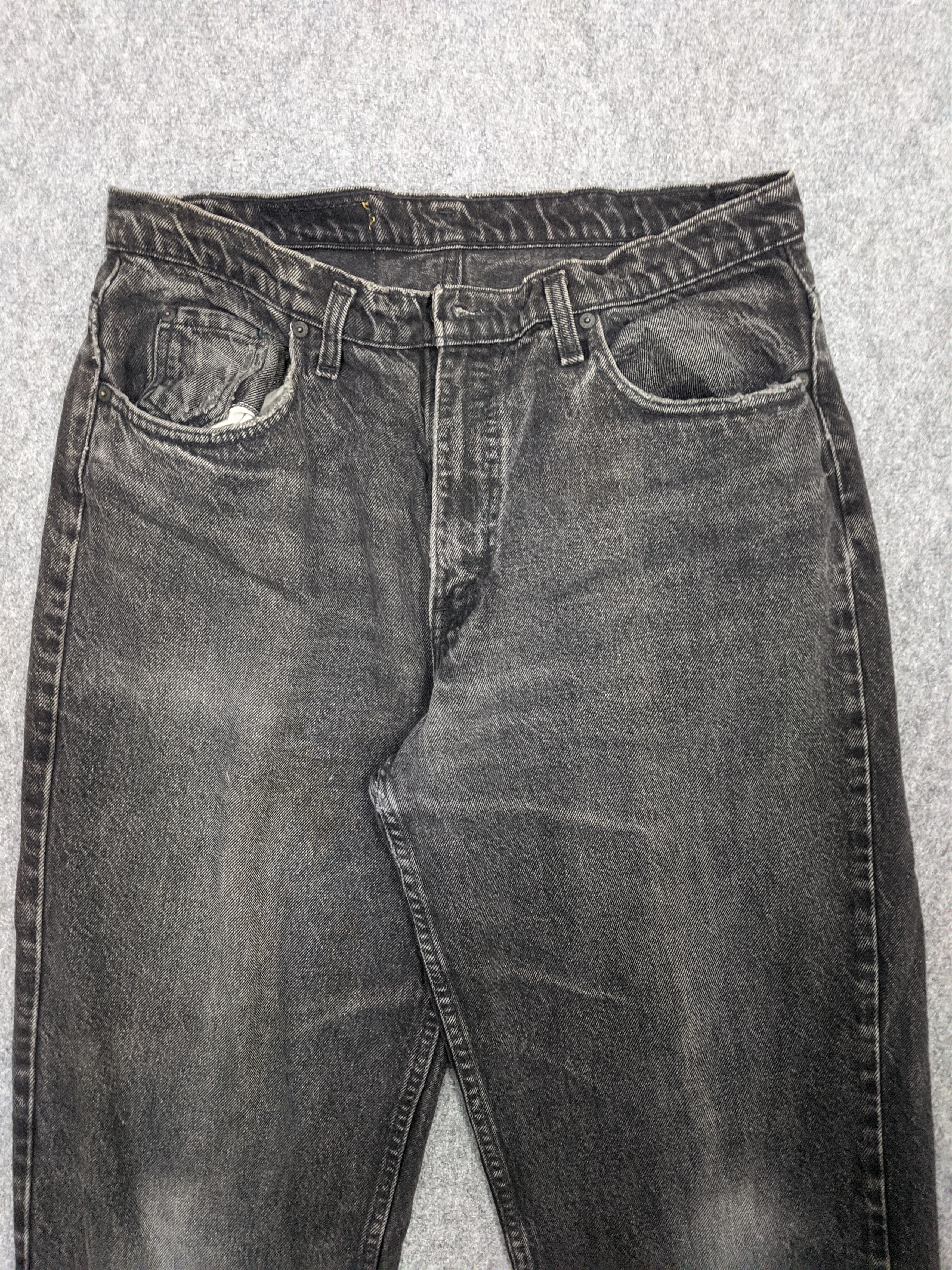 Levi's Vintage 80s Levis 535 Faded Black Jeans DP0779 Size US 36 / EU 52 - 2 Thumbnail