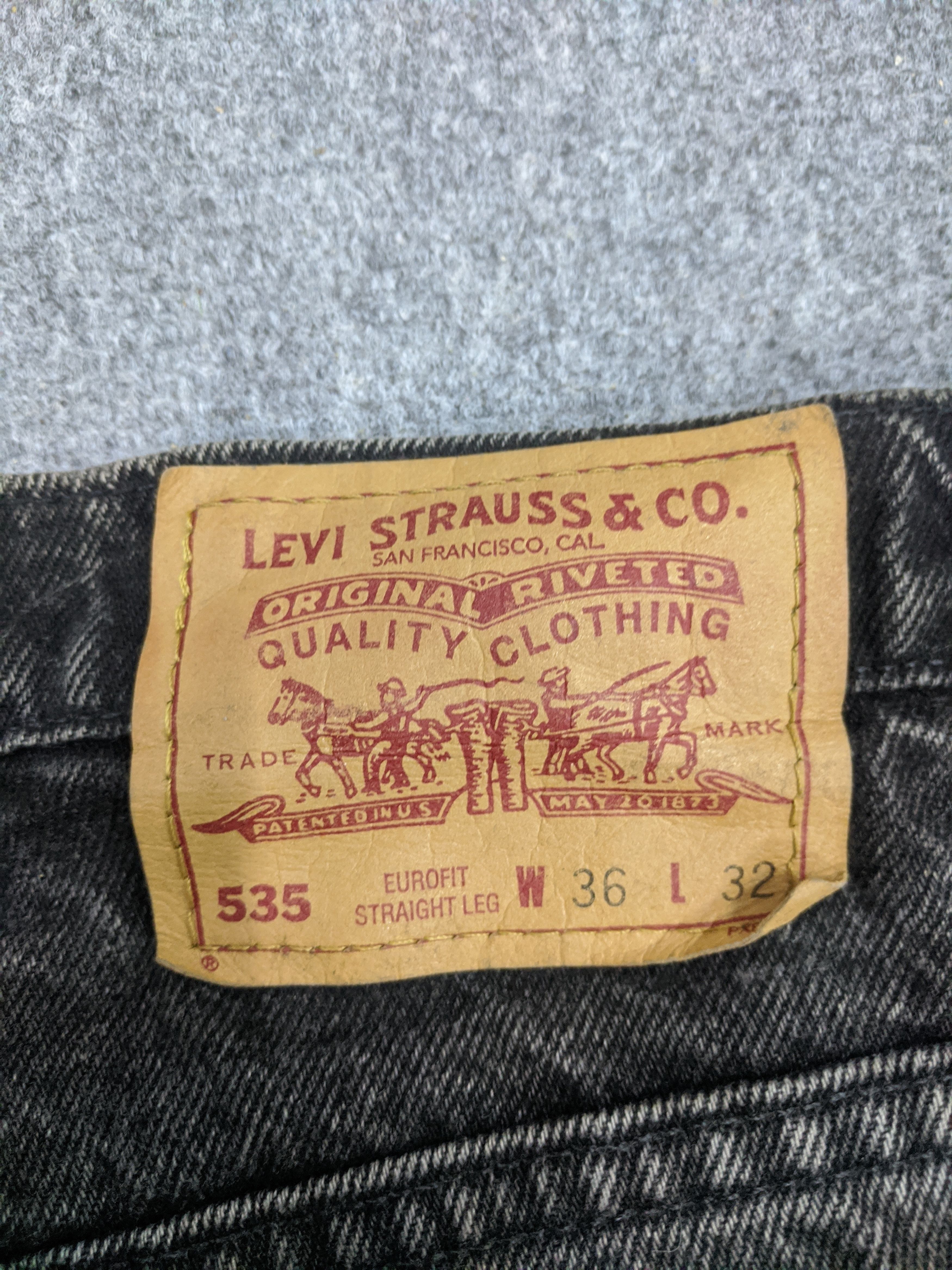 Levi's Vintage 80s Levis 535 Faded Black Jeans DP0779 Size US 36 / EU 52 - 5 Thumbnail