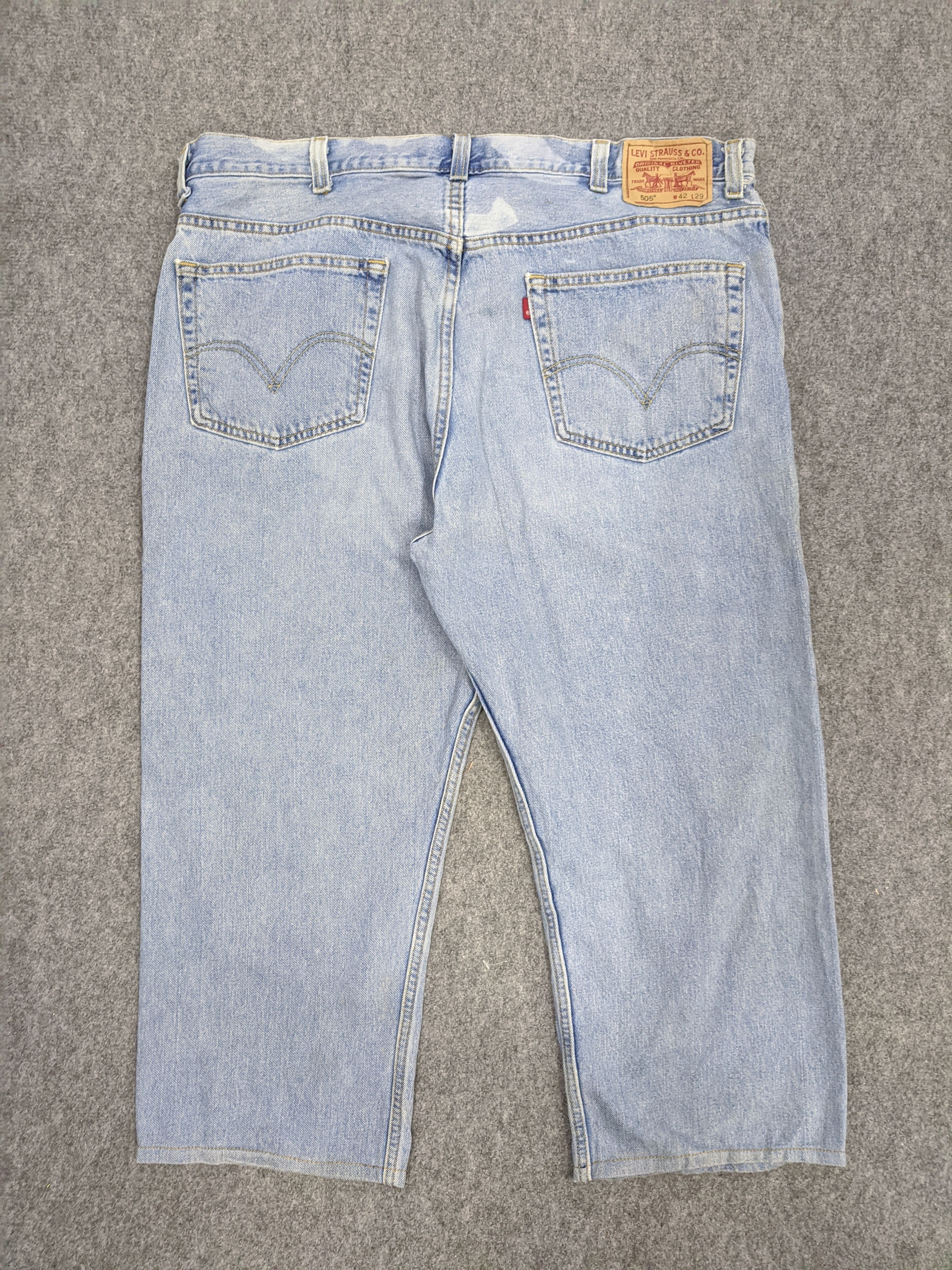 Levi's Vintage Levis 505 Light Wash Jeans DP0785 Size US 43 - 3 Thumbnail