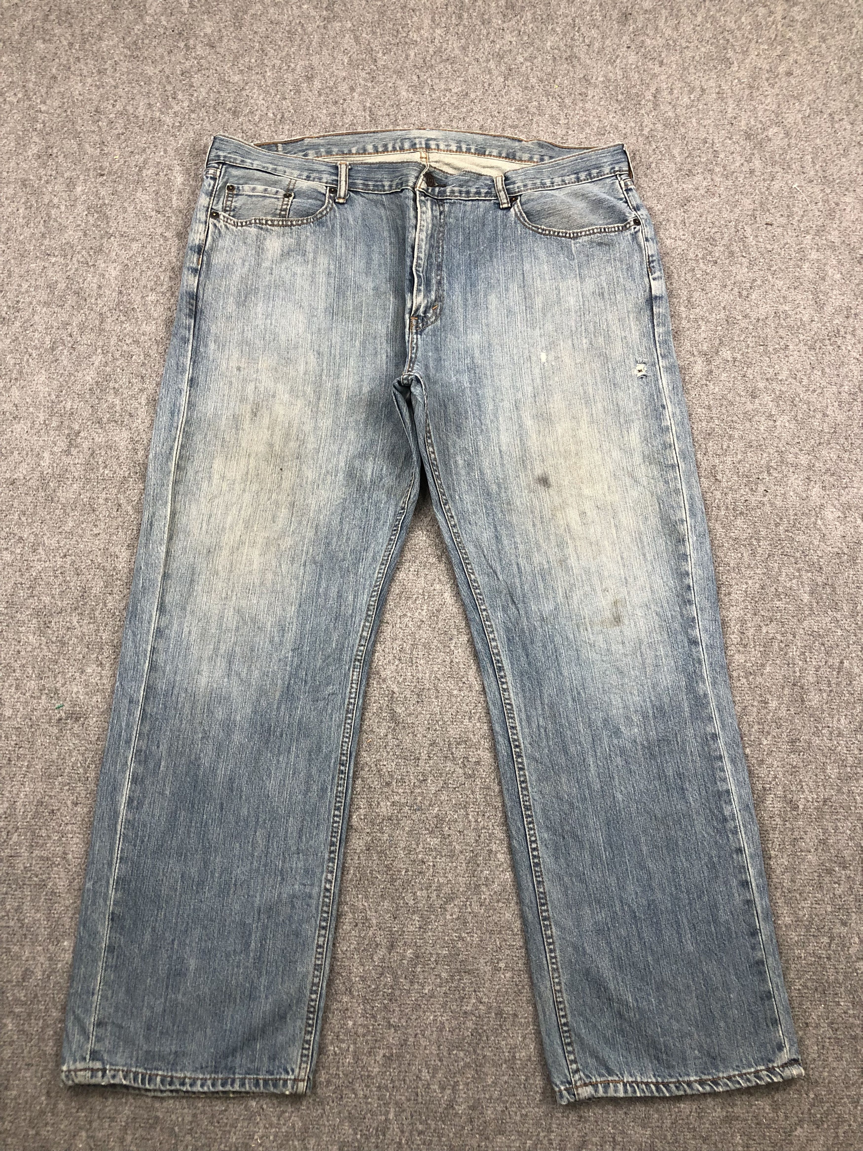 image of Levis 559 Faded Blue Jeans in Blue Denim, Men's (Size 44)