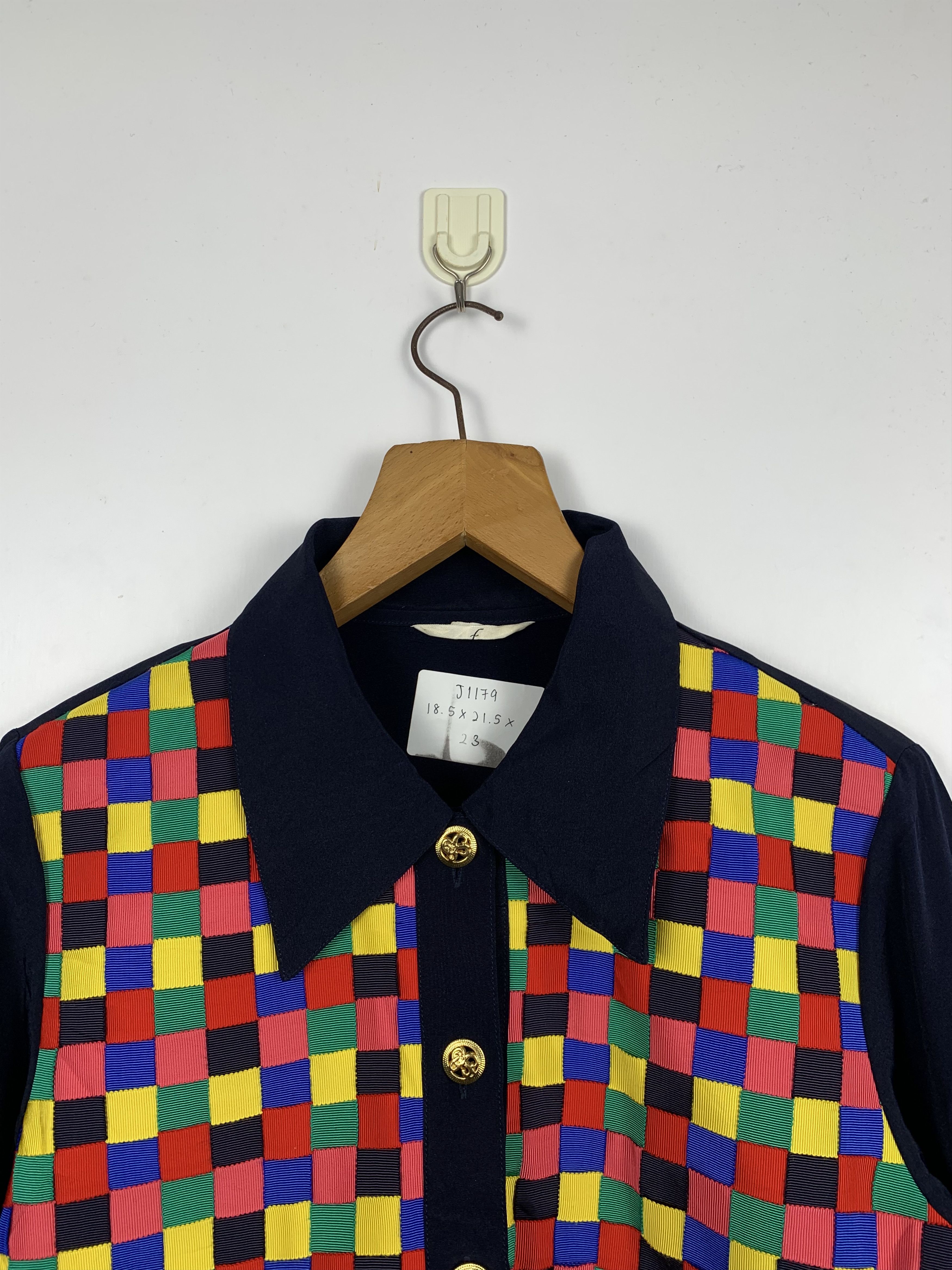 Japanese Brand Vintage Japanese Brand Multicolour Crop Top Cardigan J1179 Size US M / EU 48-50 / 2 - 2 Thumbnail