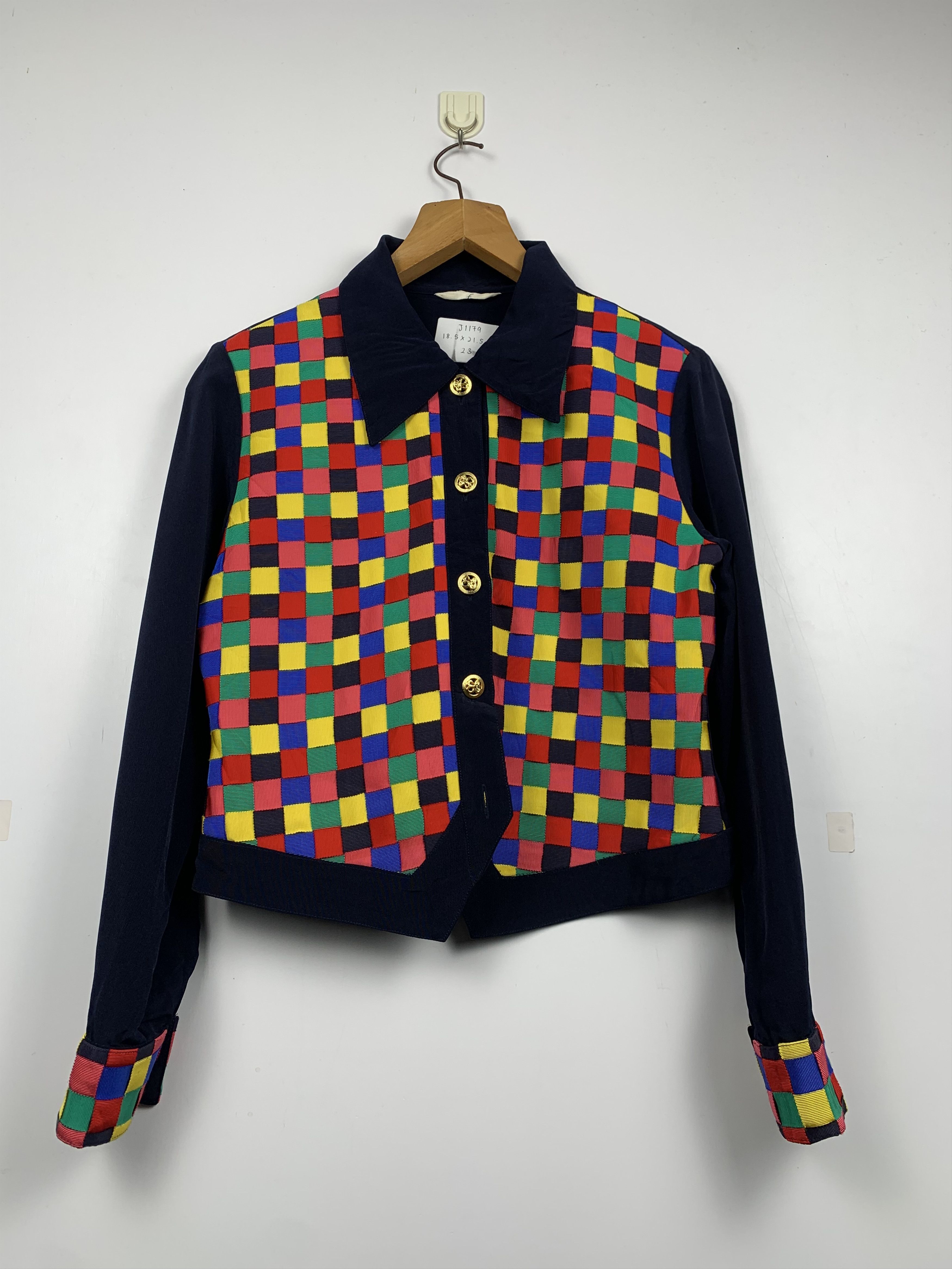 Japanese Brand Vintage Japanese Brand Multicolour Crop Top Cardigan J1179 Size US M / EU 48-50 / 2 - 1 Thumbnail