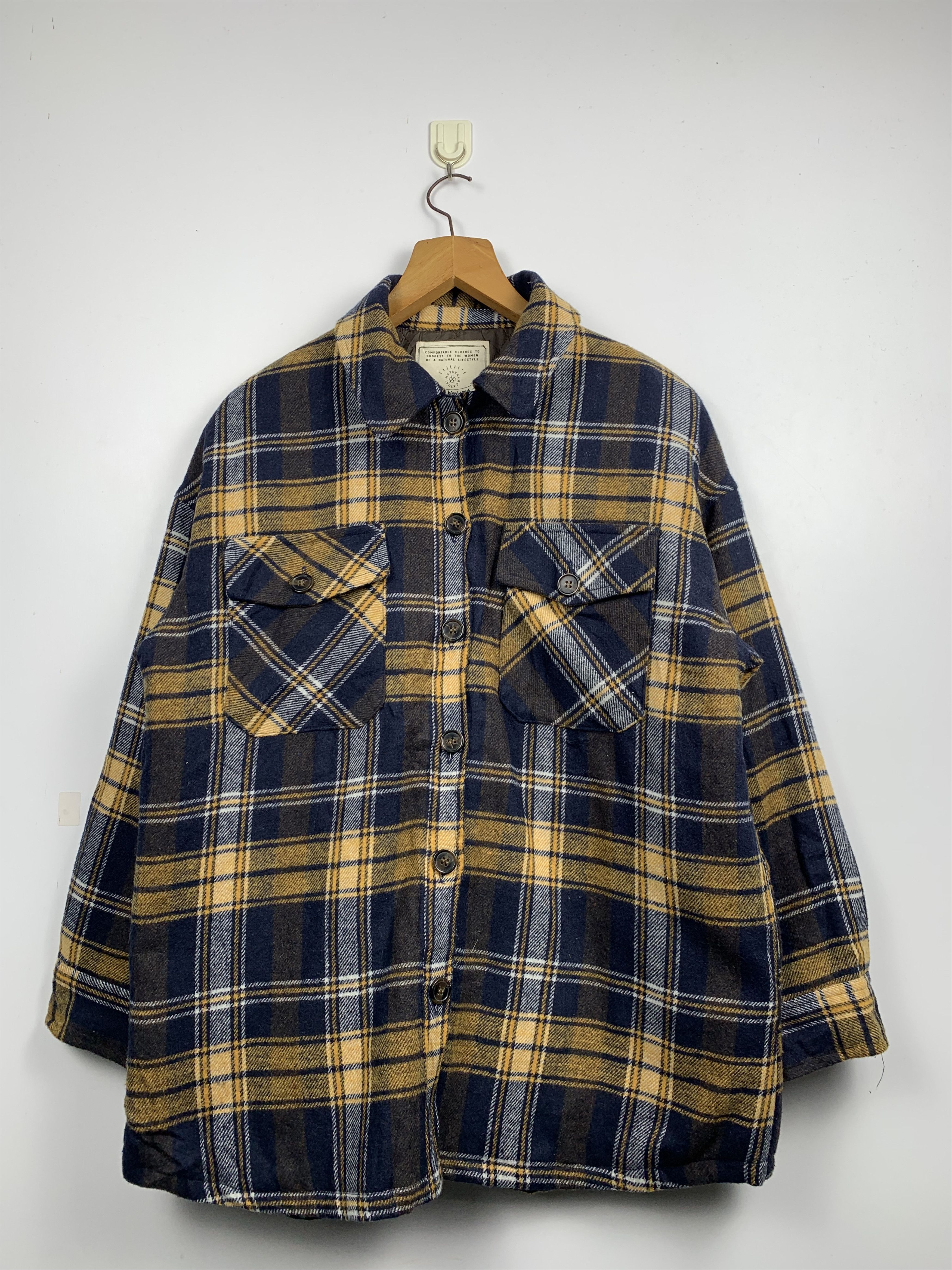 Japanese Brand × Vintage Vintage Japanese Brand Shadow Plaid Button Up Shirt Size US L / EU 52-54 / 3 - 1 Thumbnail