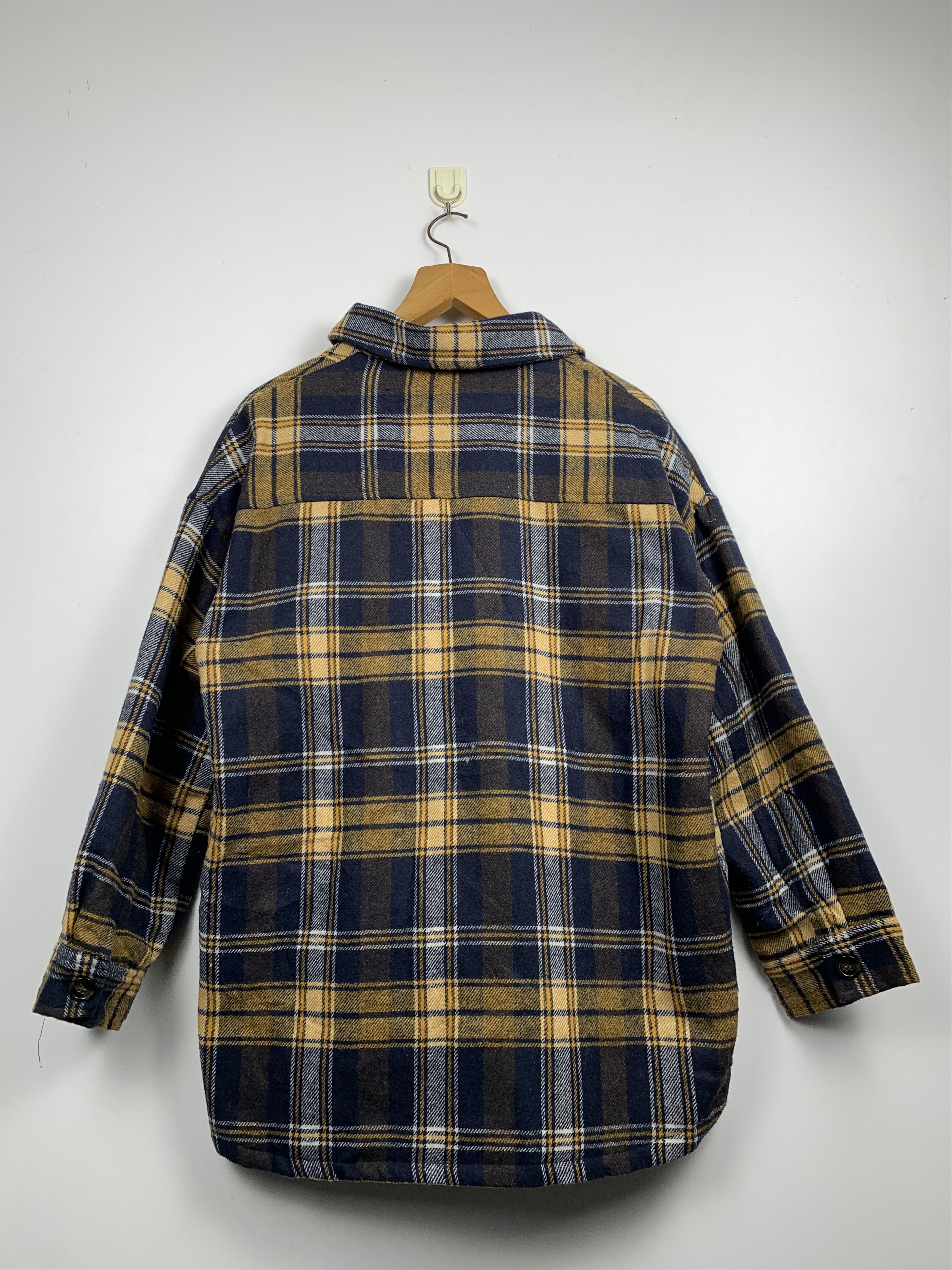 Japanese Brand × Vintage Vintage Japanese Brand Shadow Plaid Button Up Shirt Size US L / EU 52-54 / 3 - 3 Thumbnail