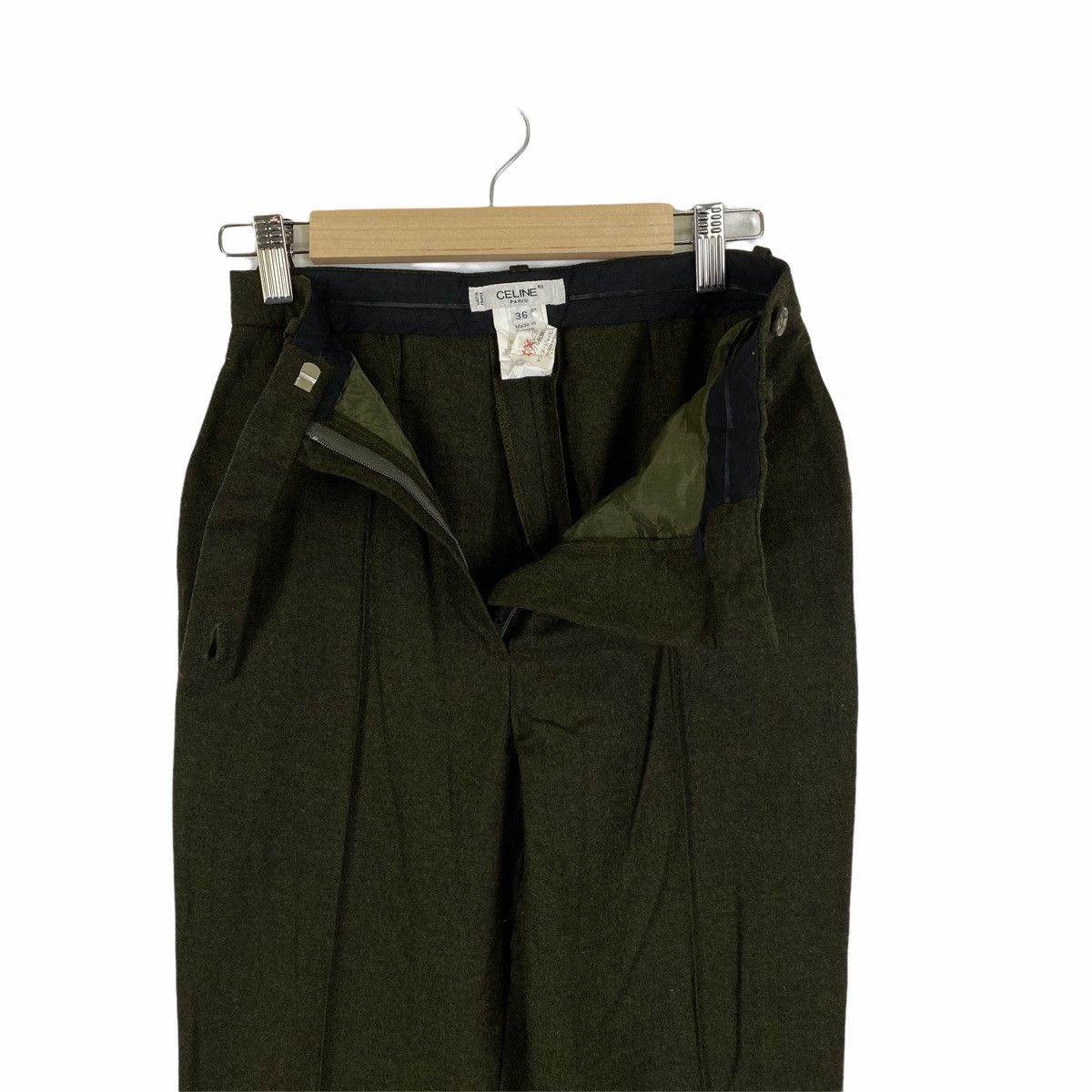 Celine CELINE Paris Fashion Designer Wool Trouser Casual Pants Size US 26 / EU 42 - 5 Thumbnail
