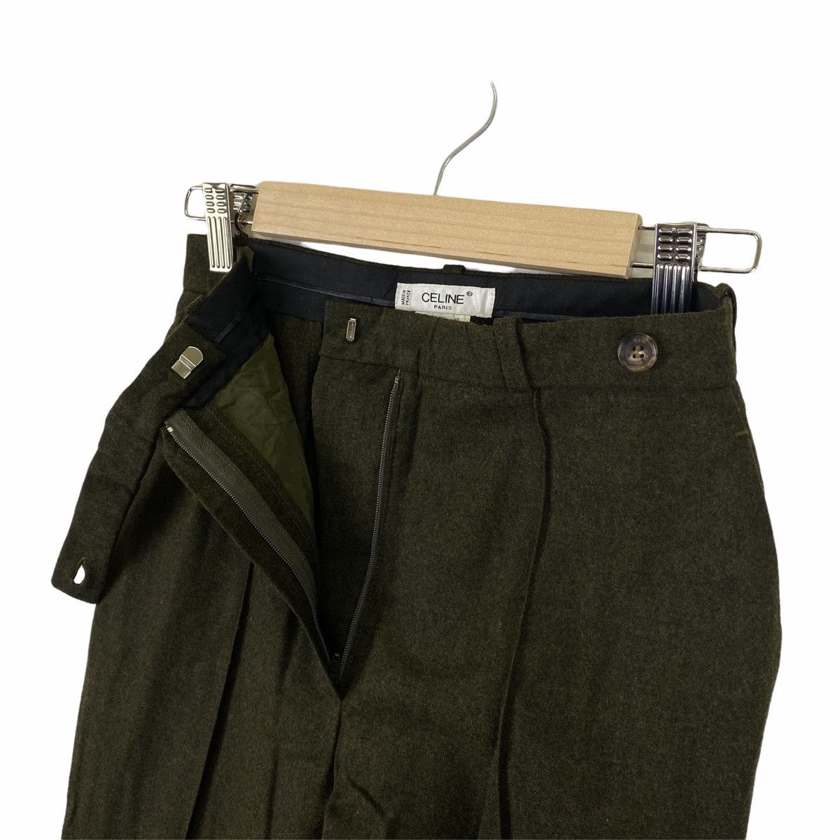 Celine CELINE Paris Fashion Designer Wool Trouser Casual Pants Size US 26 / EU 42 - 7 Thumbnail