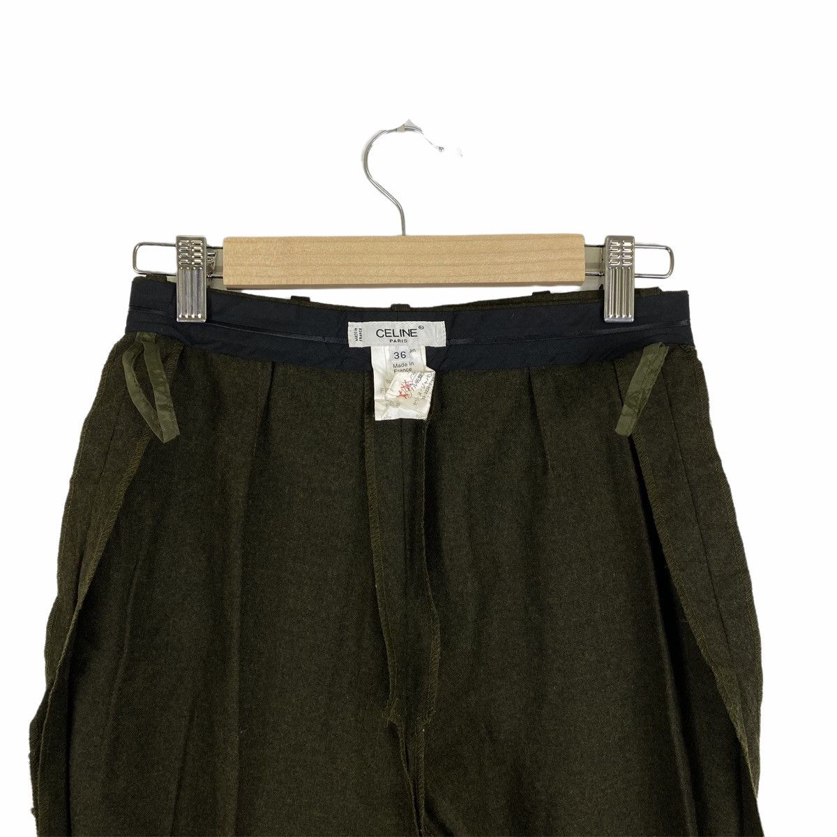 Celine CELINE Paris Fashion Designer Wool Trouser Casual Pants Size US 26 / EU 42 - 8 Thumbnail