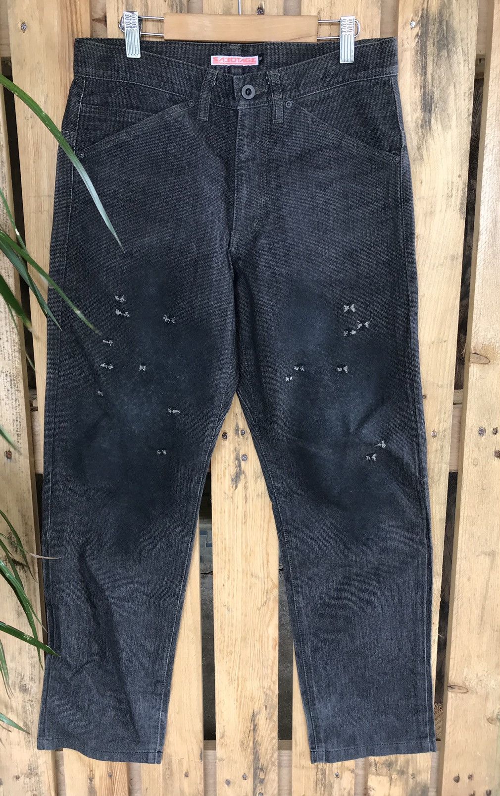 Japanese Brand Sabotage Paul Harvey Logo Archive Jeans Size US 30 / EU 46 - 3 Thumbnail