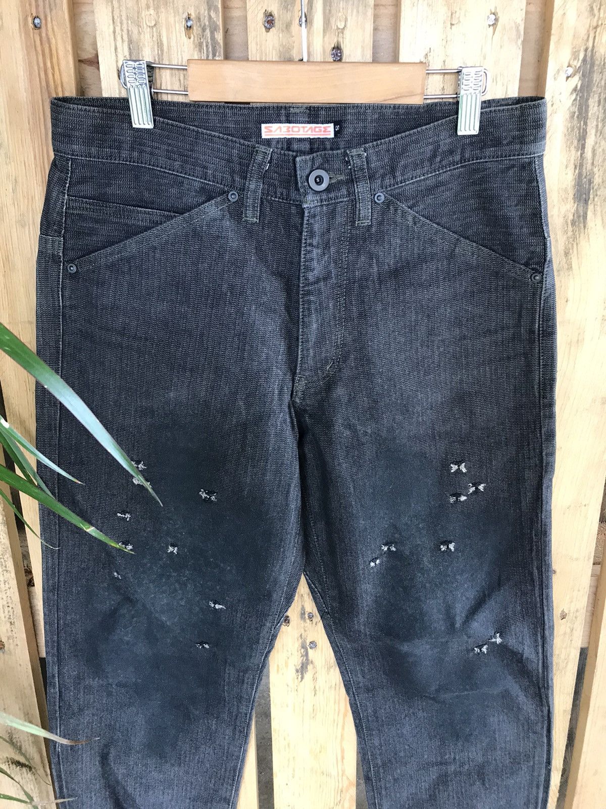 Japanese Brand Sabotage Paul Harvey Logo Archive Jeans Size US 30 / EU 46 - 5 Thumbnail