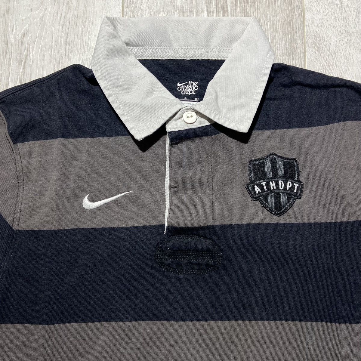 Nike Vintage Y2K Nike Striped Rugby Polo Shirt Size US S / EU 44-46 / 1 - 2 Thumbnail