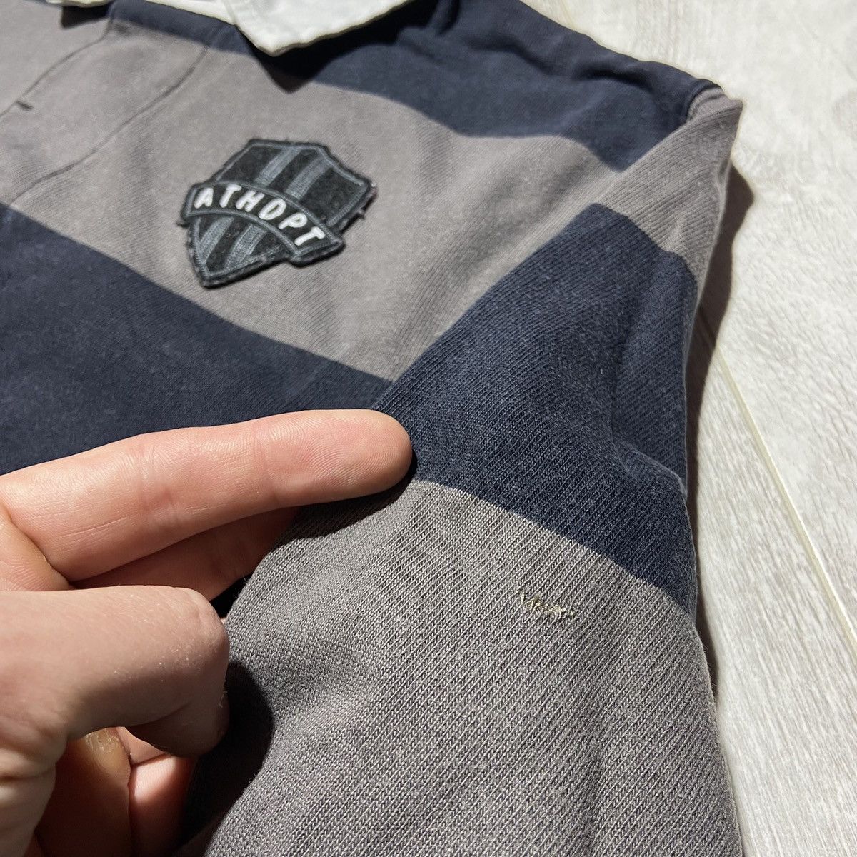 Nike Vintage Y2K Nike Striped Rugby Polo Shirt Size US S / EU 44-46 / 1 - 8 Thumbnail