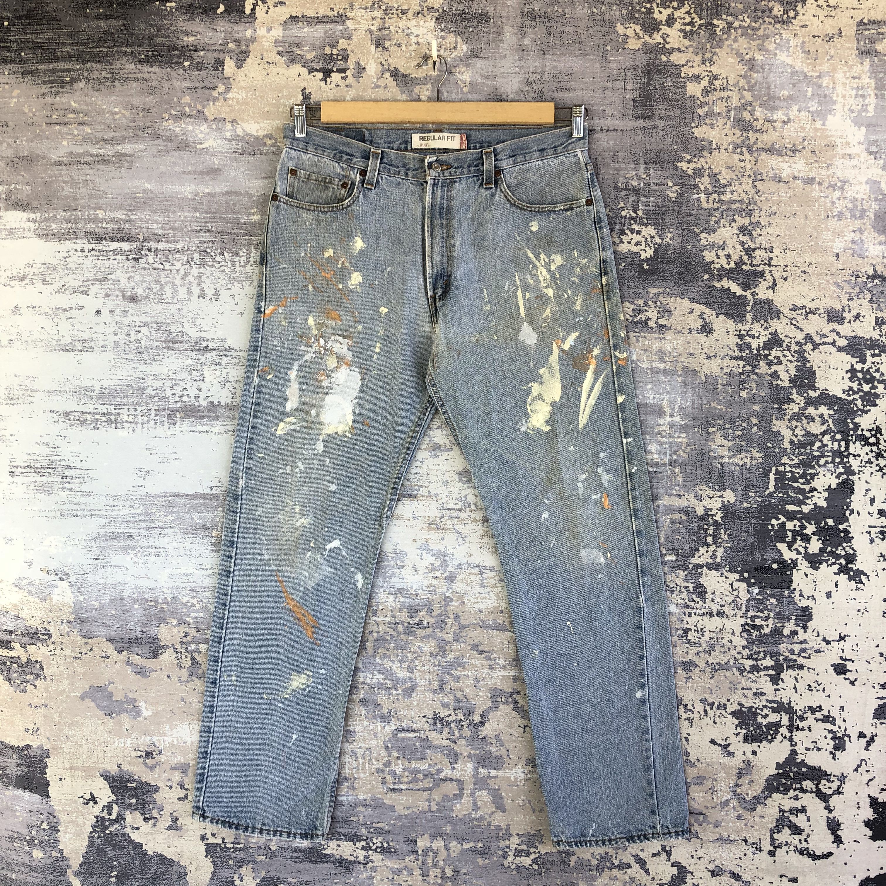 Levi's Vintage Levis 505 Painter Jeans Levi's Light Wash Denim Size US 36 / EU 52 - 1 Thumbnail