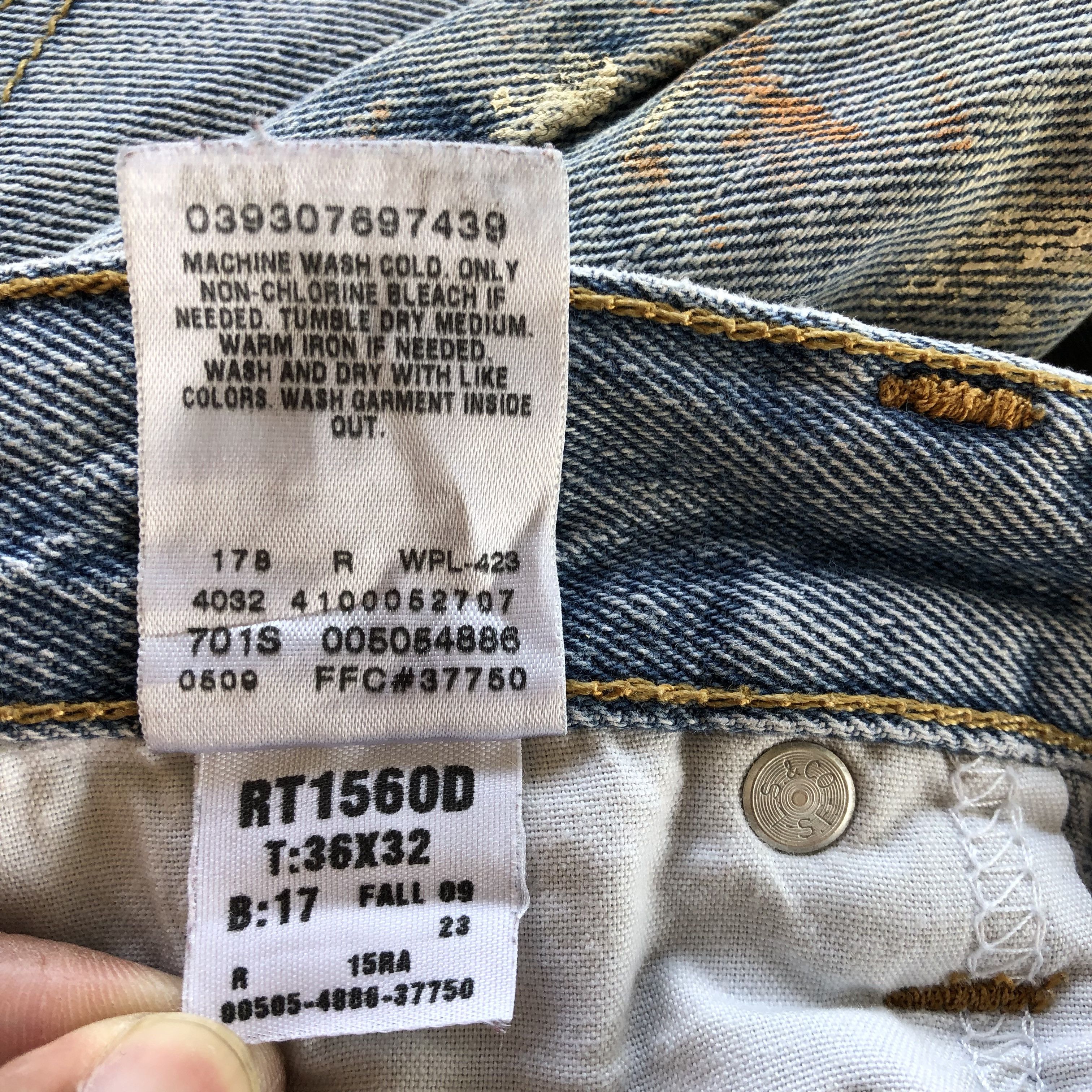 Levi's Vintage Levis 505 Painter Jeans Levi's Light Wash Denim Size US 36 / EU 52 - 12 Thumbnail