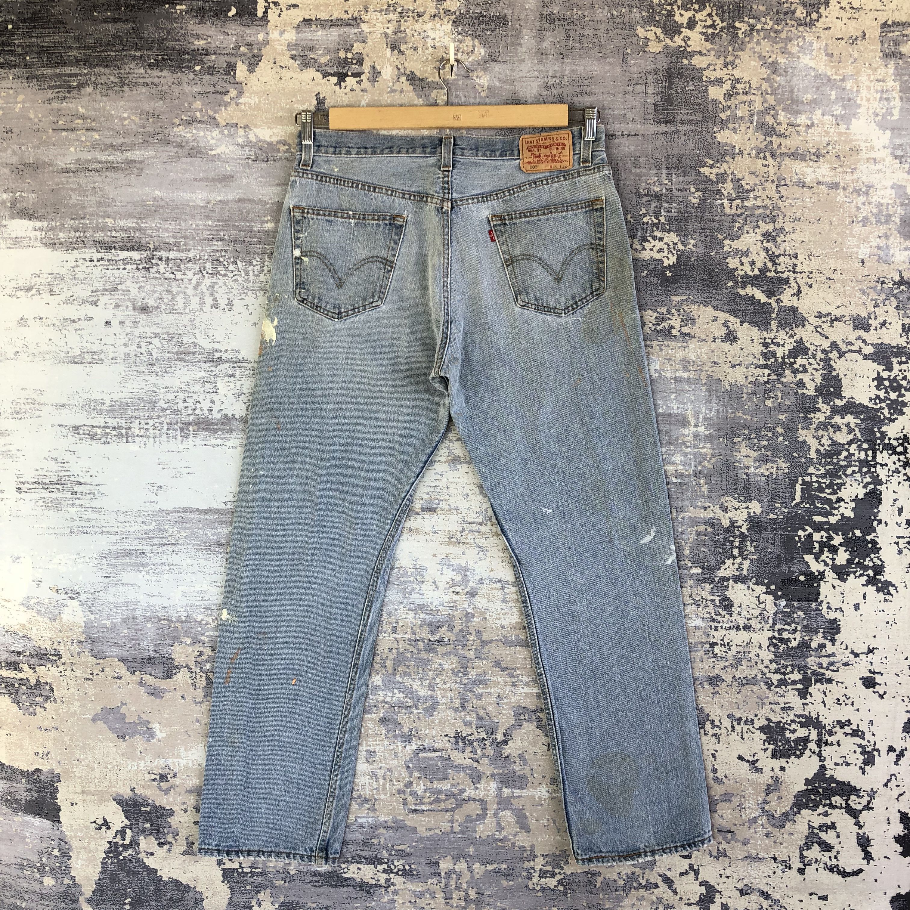 Levi's Vintage Levis 505 Painter Jeans Levi's Light Wash Denim Size US 36 / EU 52 - 2 Thumbnail