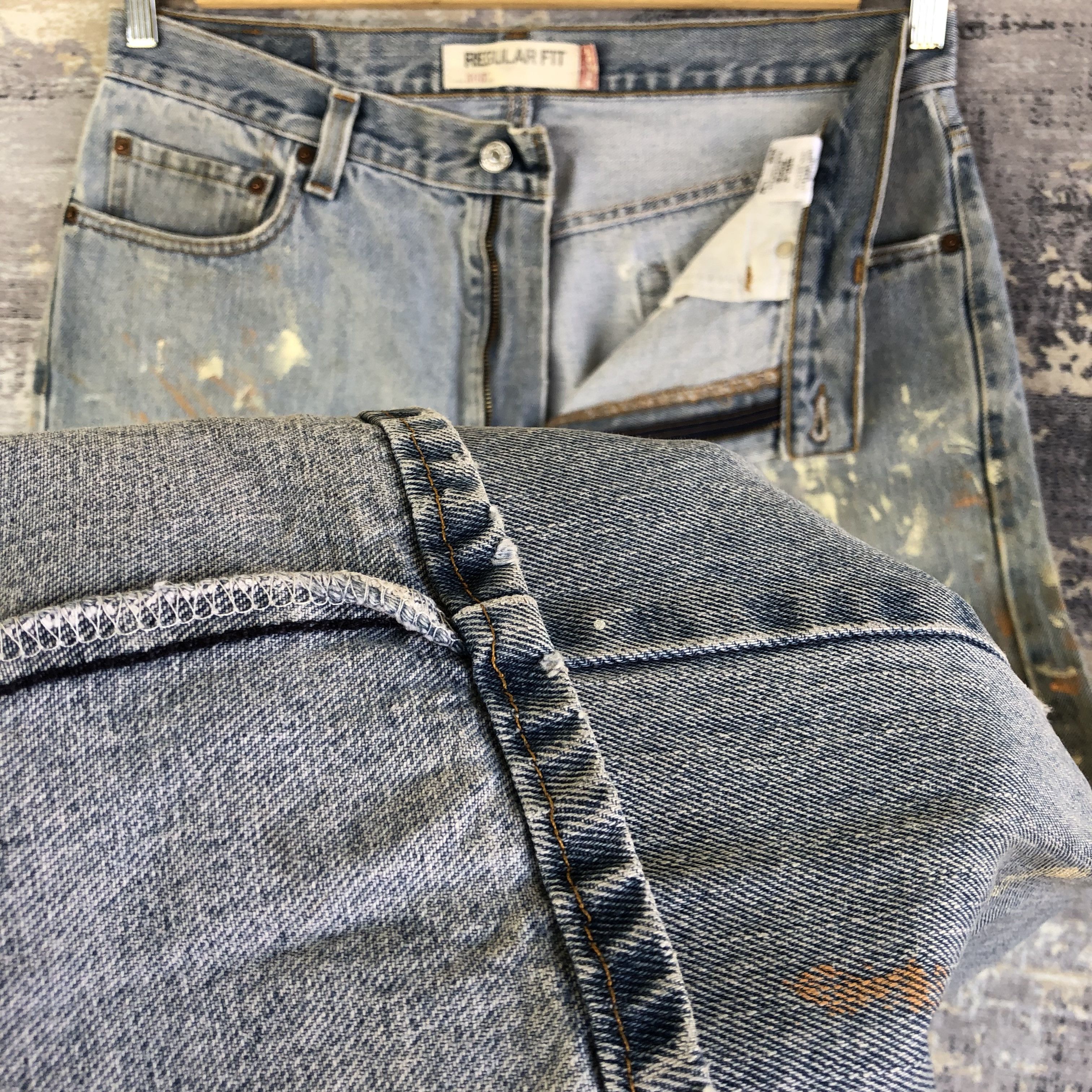 Levi's Vintage Levis 505 Painter Jeans Levi's Light Wash Denim Size US 36 / EU 52 - 10 Thumbnail