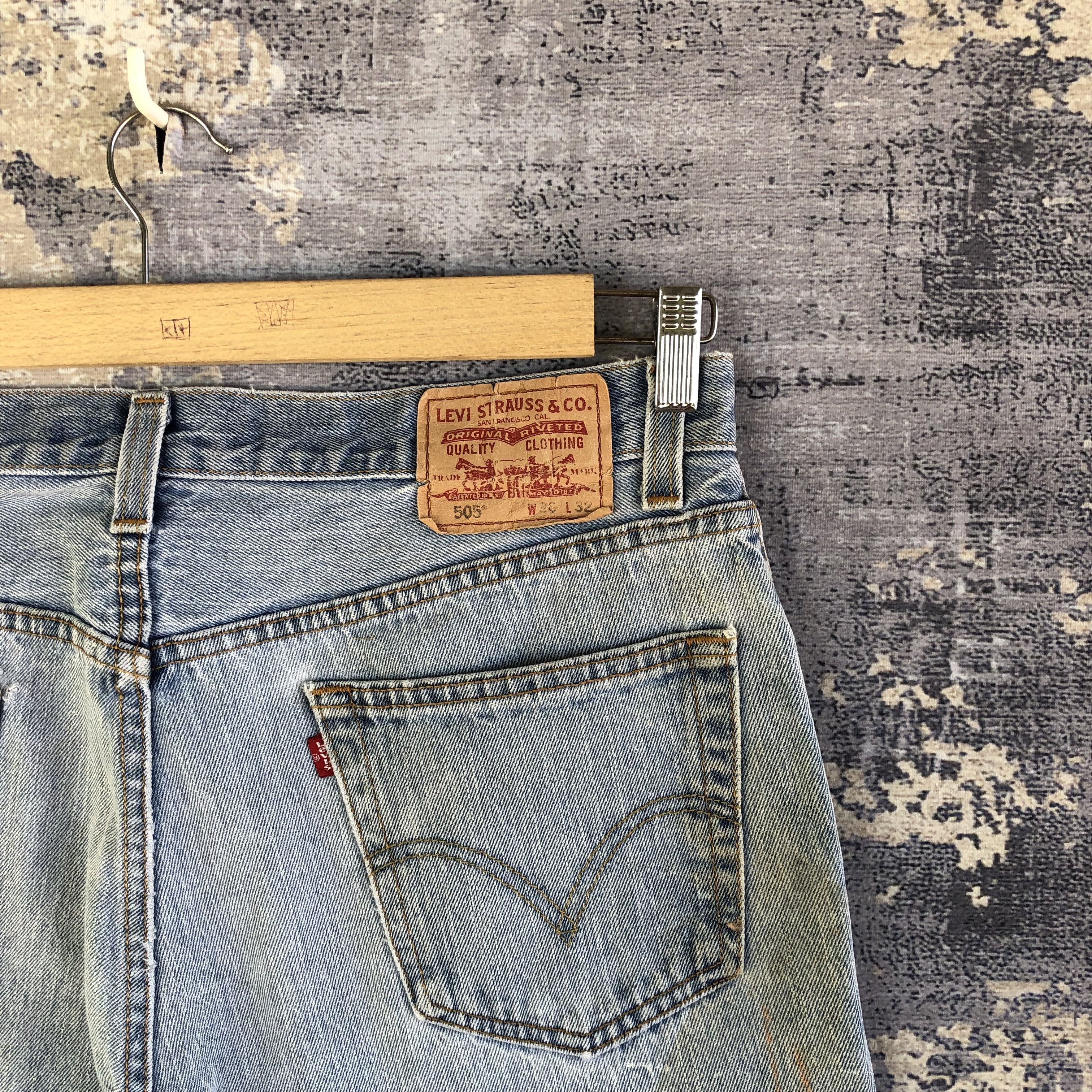 Levi's Vintage Levis 505 Painter Jeans Levi's Light Wash Denim Size US 36 / EU 52 - 7 Thumbnail
