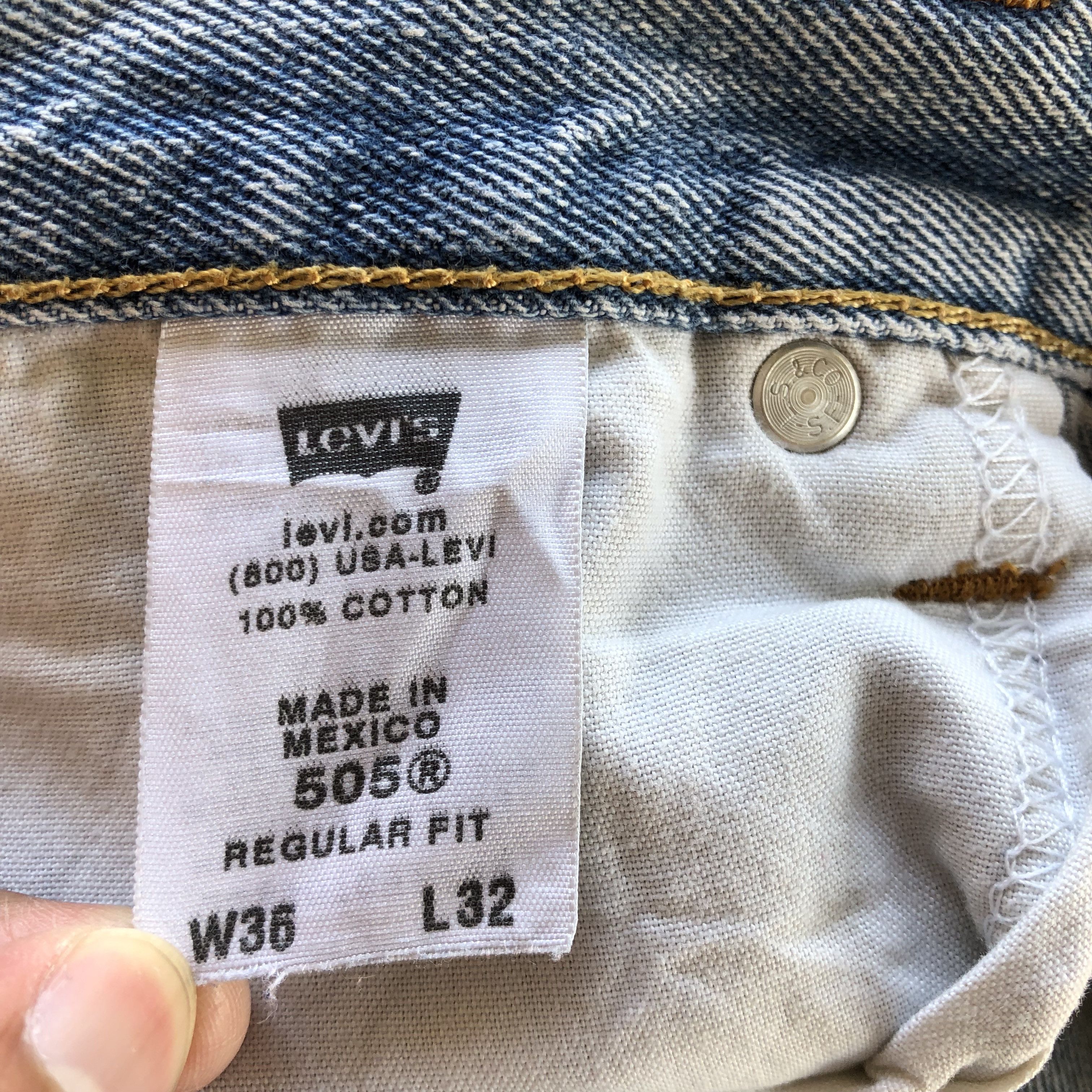Levi's Vintage Levis 505 Painter Jeans Levi's Light Wash Denim Size US 36 / EU 52 - 11 Thumbnail