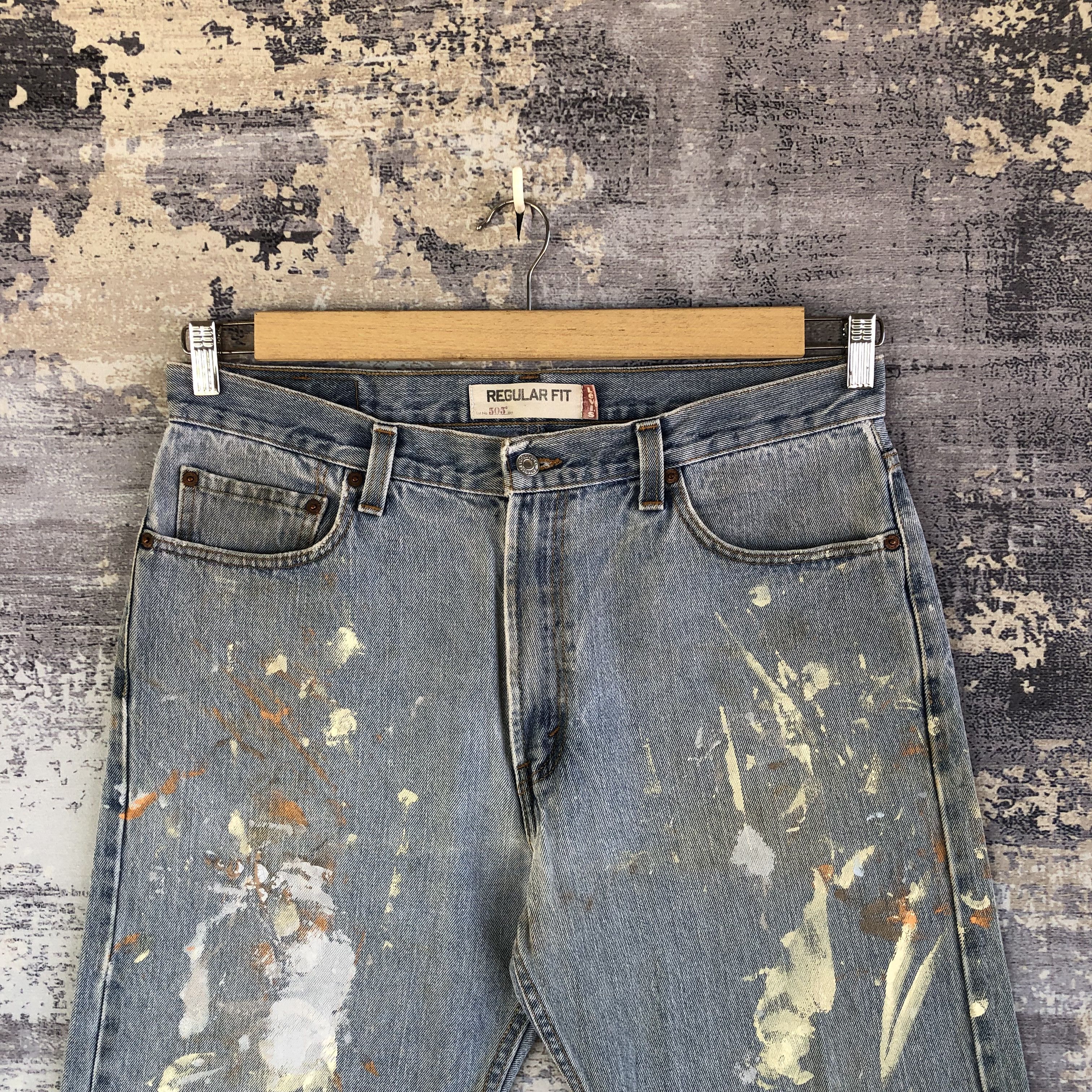 Levi's Vintage Levis 505 Painter Jeans Levi's Light Wash Denim Size US 36 / EU 52 - 3 Thumbnail