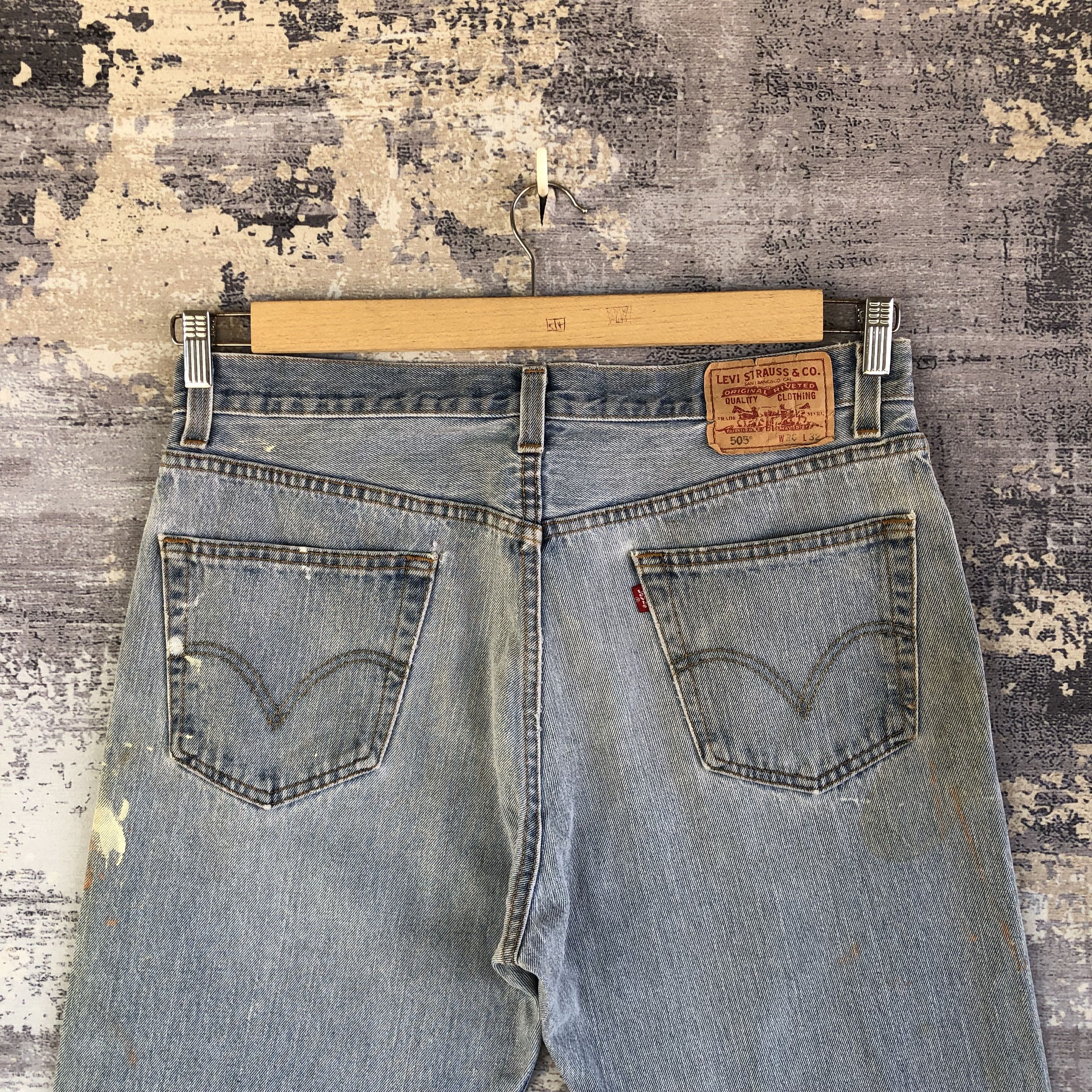 Levi's Vintage Levis 505 Painter Jeans Levi's Light Wash Denim Size US 36 / EU 52 - 4 Thumbnail