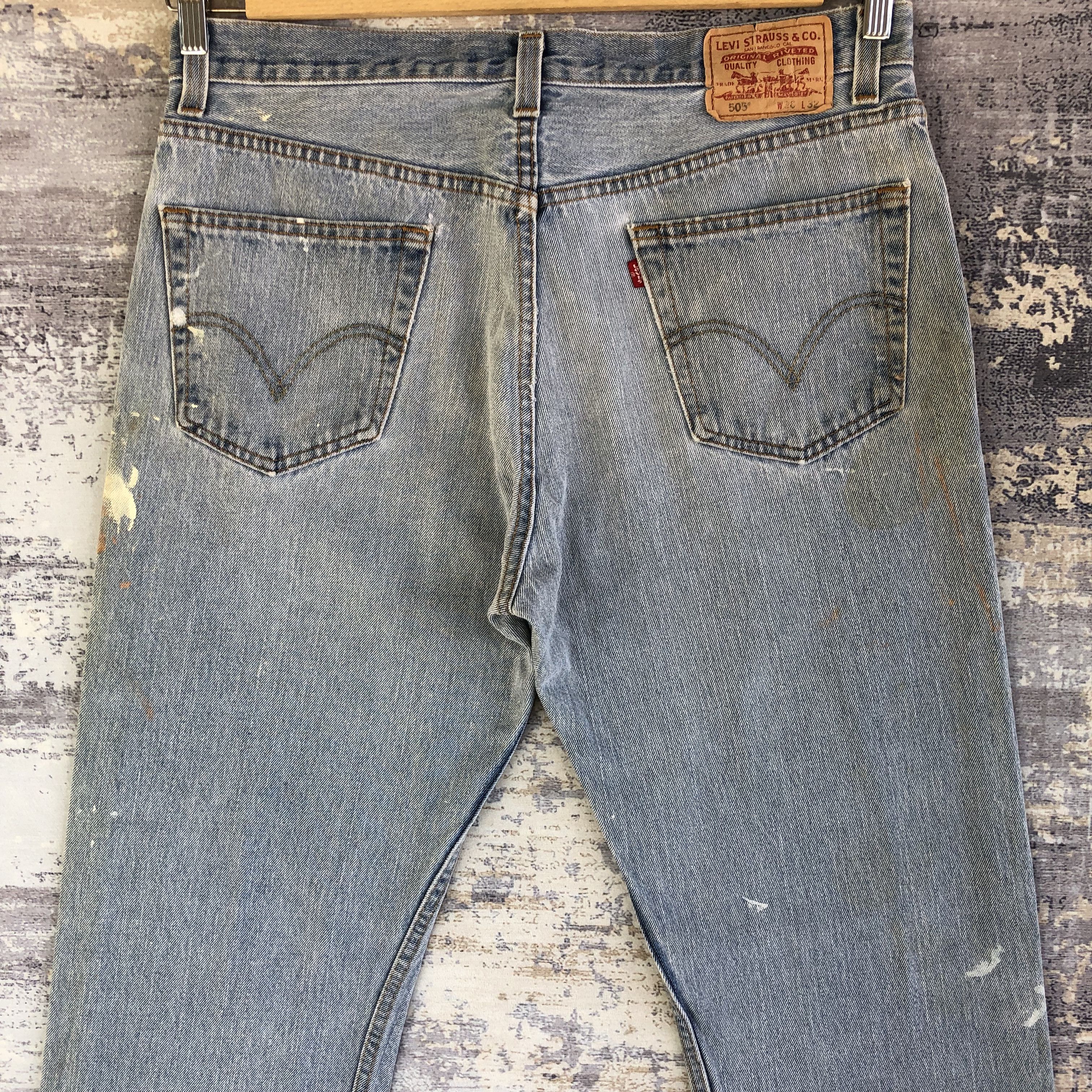 Levi's Vintage Levis 505 Painter Jeans Levi's Light Wash Denim Size US 36 / EU 52 - 6 Thumbnail