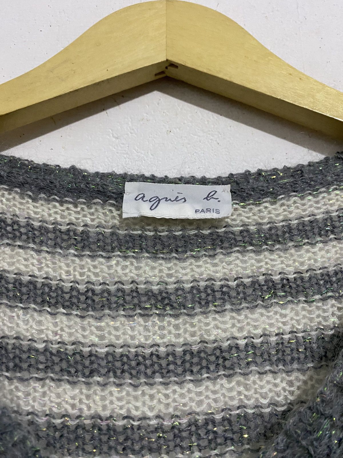 agnes b. 💸SEND OFFER💸Agnes B. Mohair Knitted Glitter Stripe Size US M / EU 48-50 / 2 - 4 Thumbnail