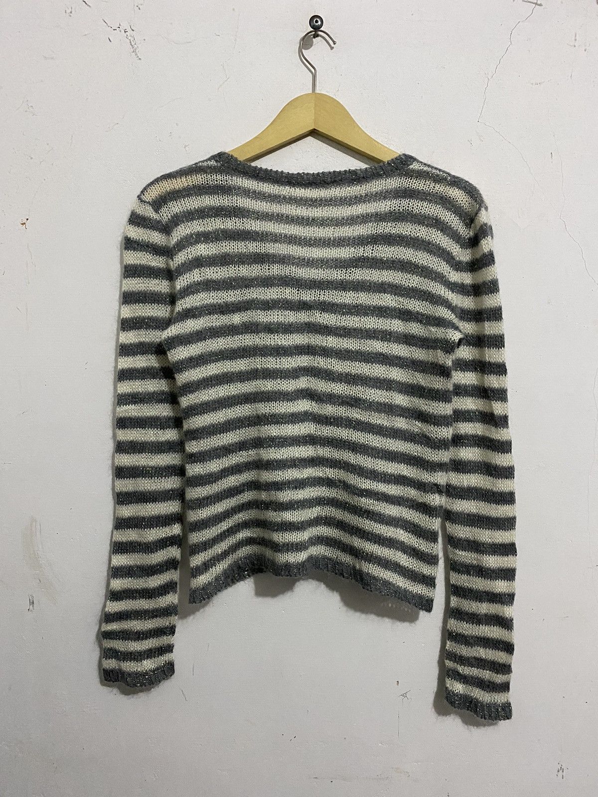 agnes b. 💸SEND OFFER💸Agnes B. Mohair Knitted Glitter Stripe Size US M / EU 48-50 / 2 - 2 Thumbnail