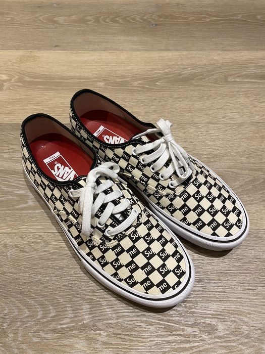 Vans x Supreme Authentic Pro 'Checkers, Blue' sneakers, White