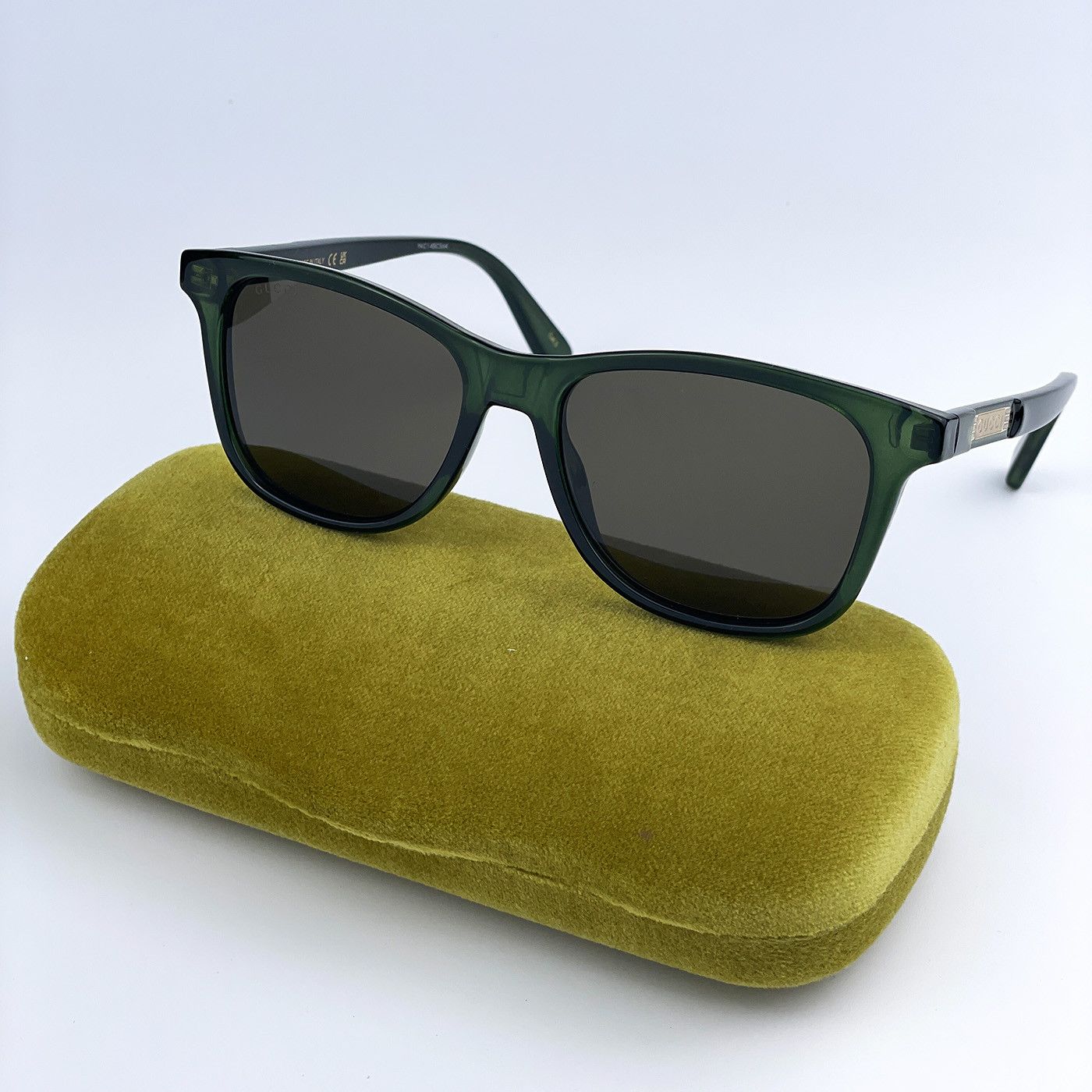 NEW Gucci GG0936S 003 Green Brown Square Men Sunglasses