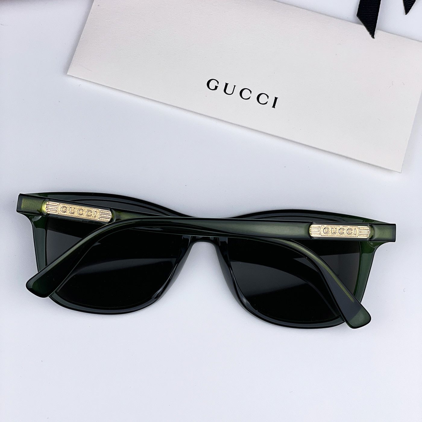 Gucci NEW Gucci GG0936S 003 Green Brown Square Men Sunglasses Size ONE SIZE - 13 Thumbnail