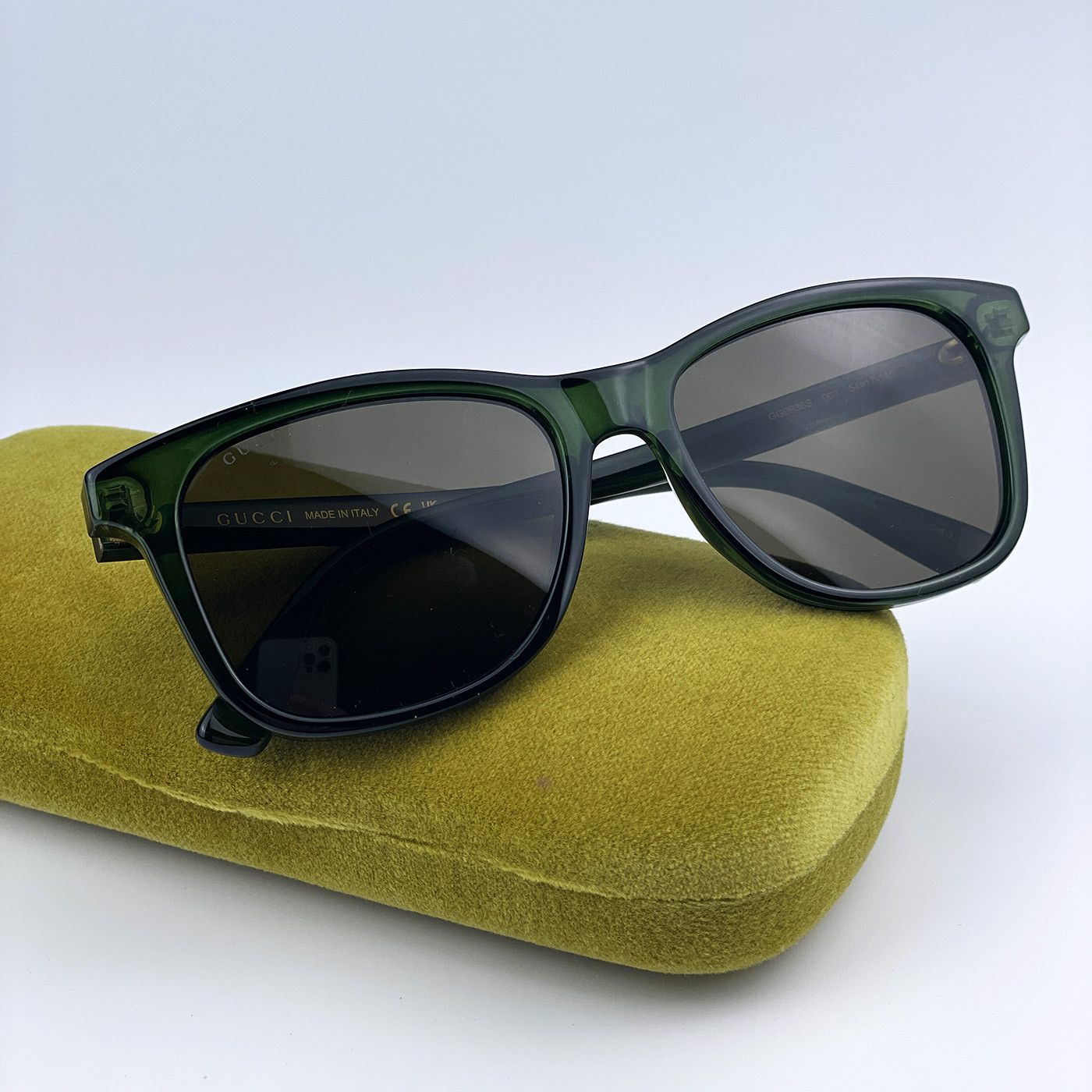 Gucci NEW Gucci GG0936S 003 Green Brown Square Men Sunglasses Size ONE SIZE - 5 Thumbnail